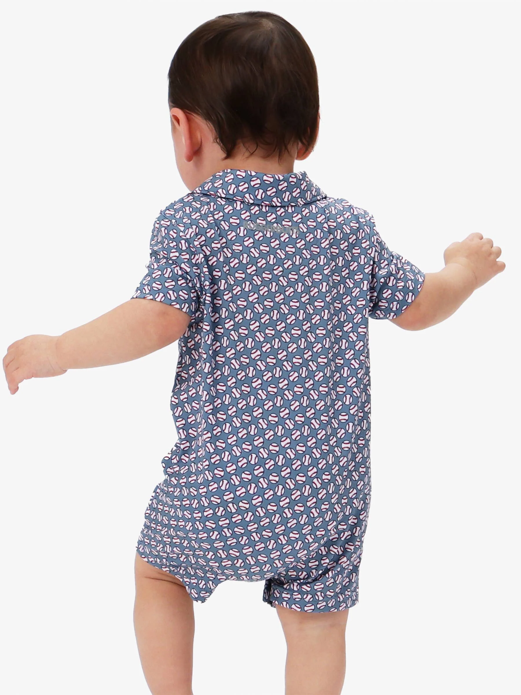 Baby Boys Home Run Performance Polo Romper
: Navy / 6-12m - Image 5