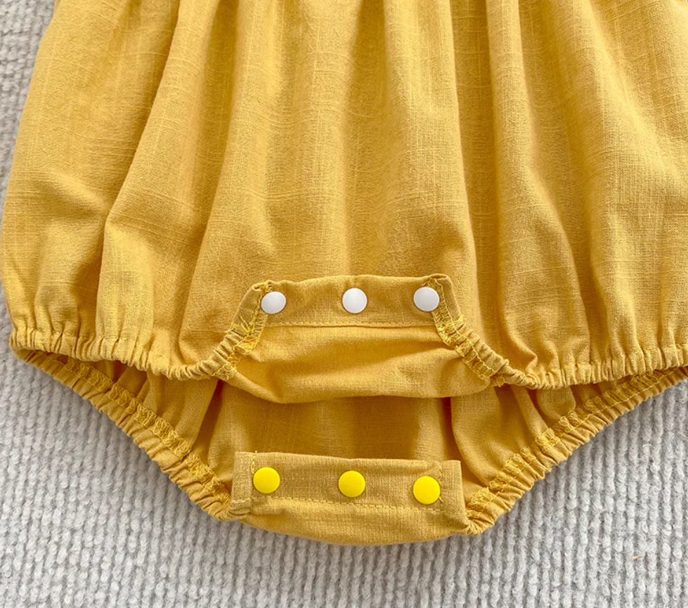 Baby cotton floral embroidery bodysuit romper - Image 7