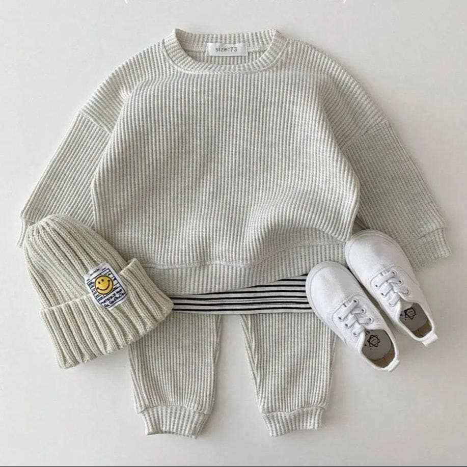 Baby Cotton Tracksuit Pullover Set - Image 3