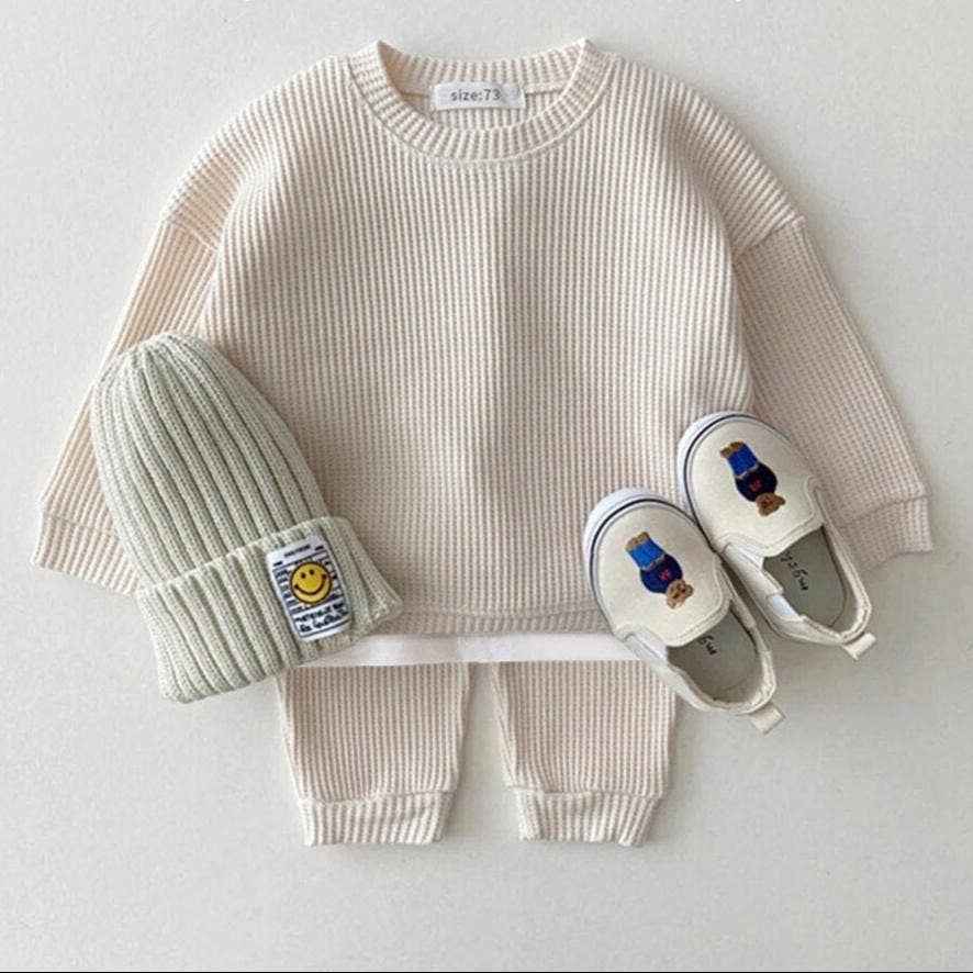 Baby Cotton Tracksuit Pullover Set - Image 4