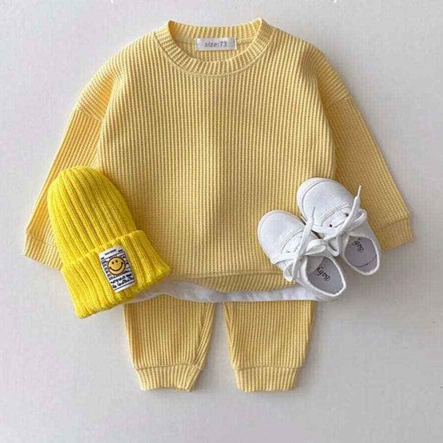 Baby Cotton Tracksuit Pullover Set - Image 5