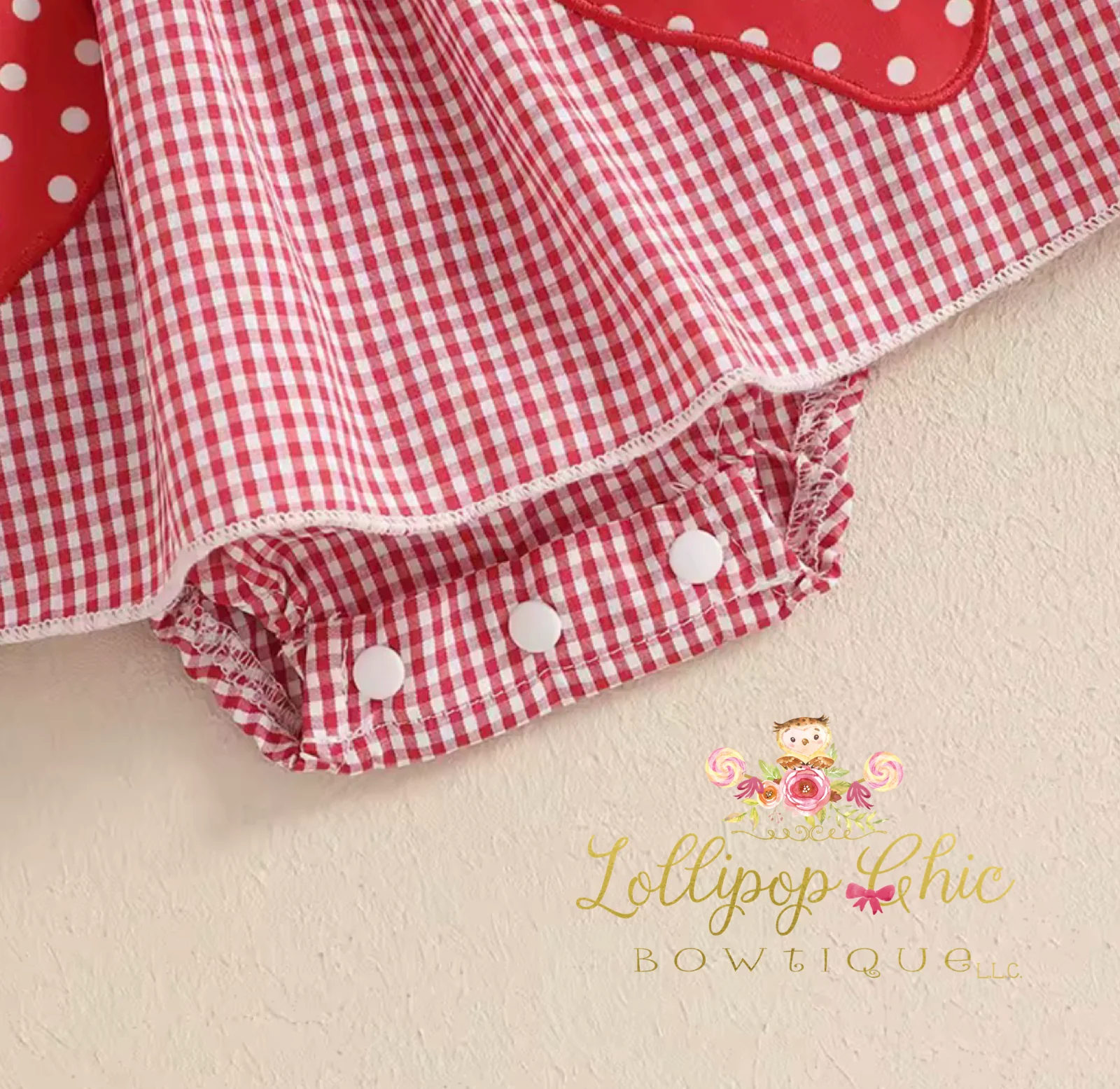 Baby Girl Plaid Romper Strawberry Smocked Jumper - Image 2