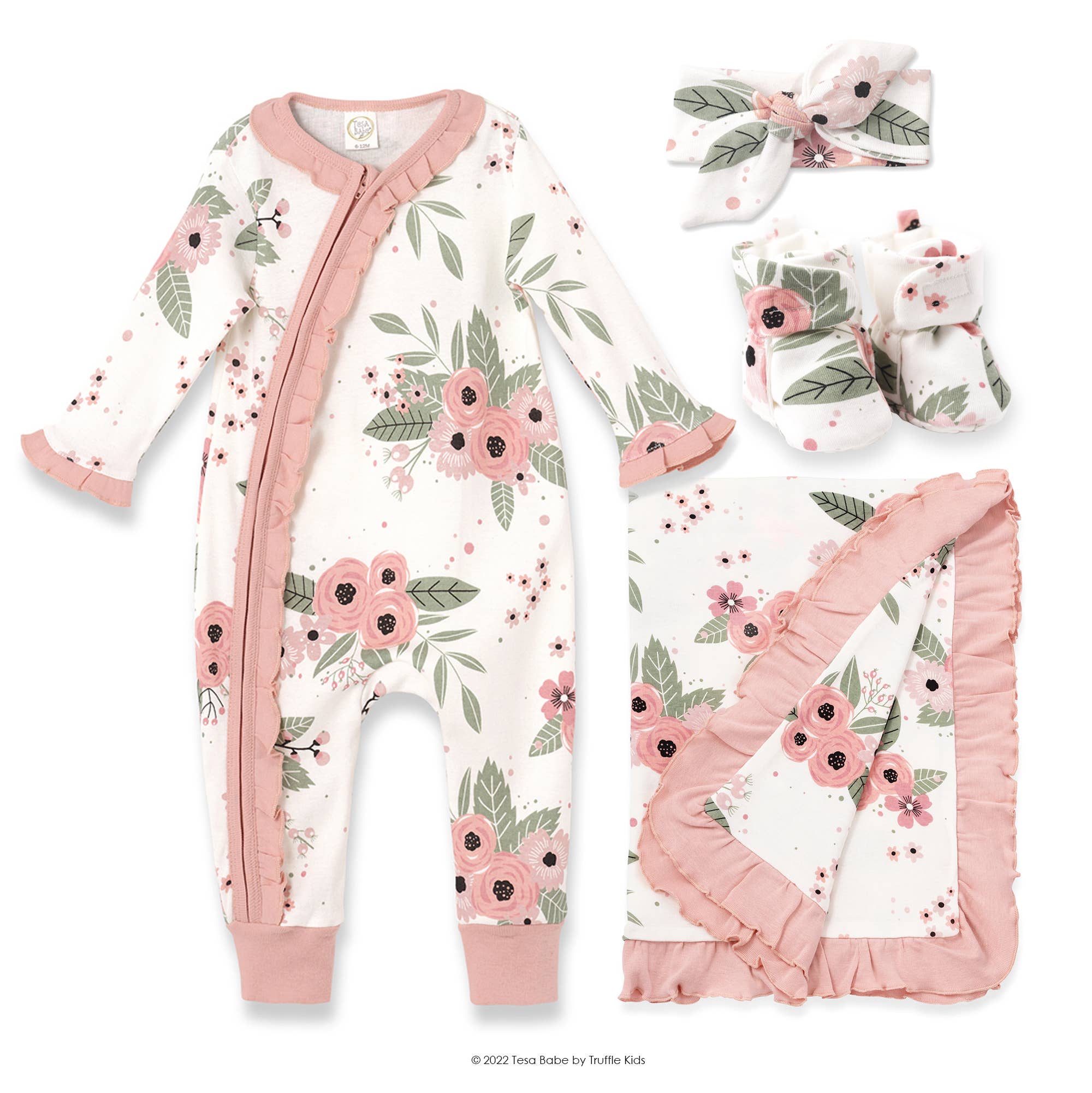 Baby Girl's Jardin Cotton Blanket - Image 2