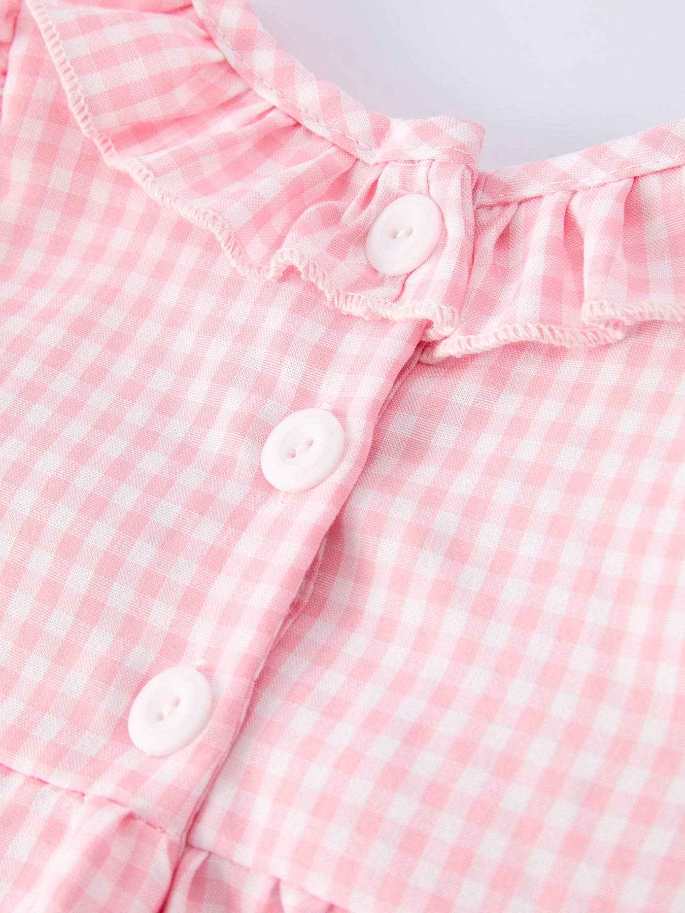 Baby Girls Summer Crocodile Smocked Romper - Image 5