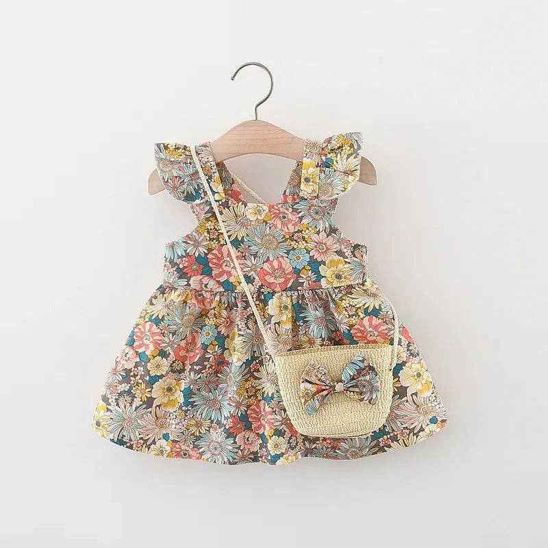 Baby Girl's Summer Dress Floral Yellow