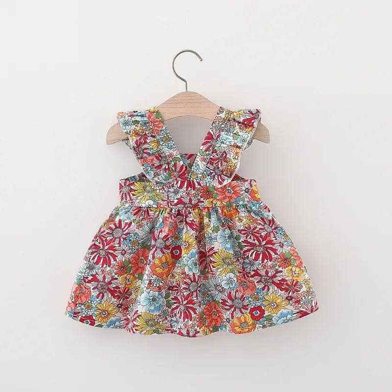 Baby Girl's Summer Dress Floral Yellow - Image 3