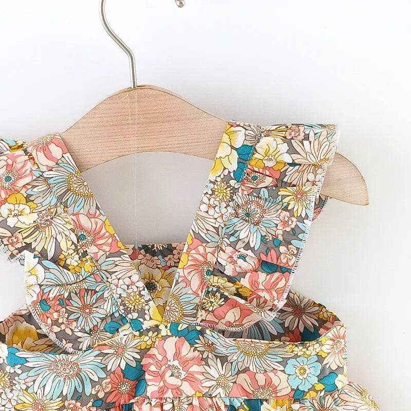 Baby Girl's Summer Dress Floral Yellow - Image 5