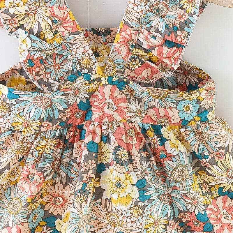 Baby Girl's Summer Dress Floral Yellow - Image 6