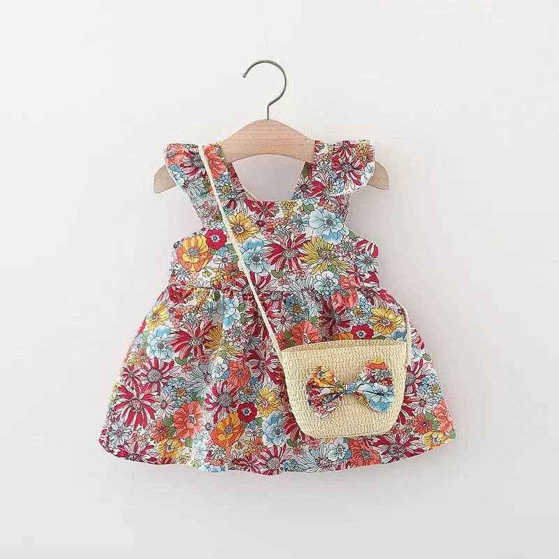 Baby Girl's Summer Dress Floral Yellow - Image 7