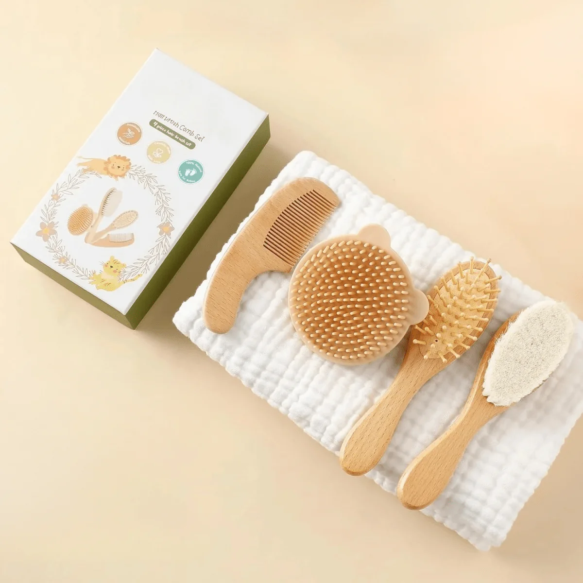 Baby Hair Brush & Comb Set: SET OF 4 - Image 2