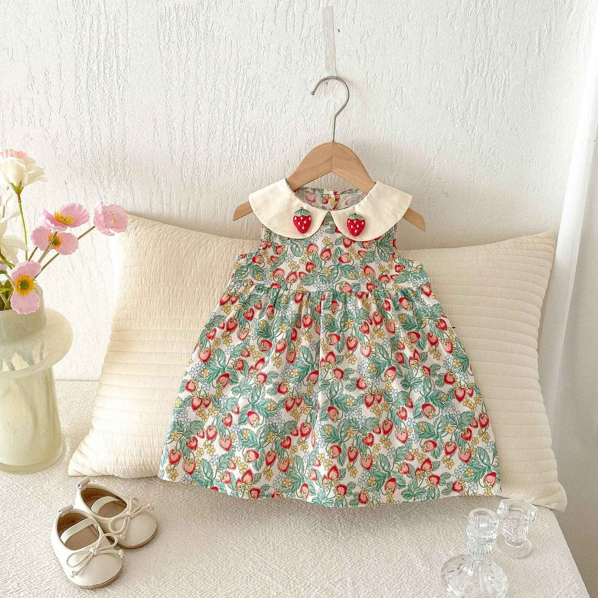 Baby & Kids Strawberry Princess Sundress: Green - Image 6