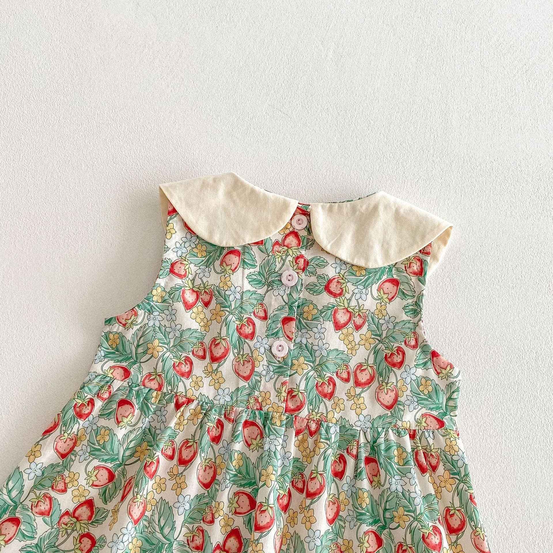 Baby & Kids Strawberry Princess Sundress: Green - Image 8