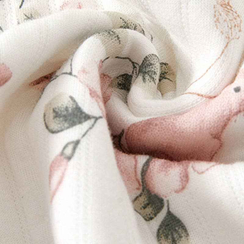 Baby Newborn Flower Quilted Romper: Pink - Image 4