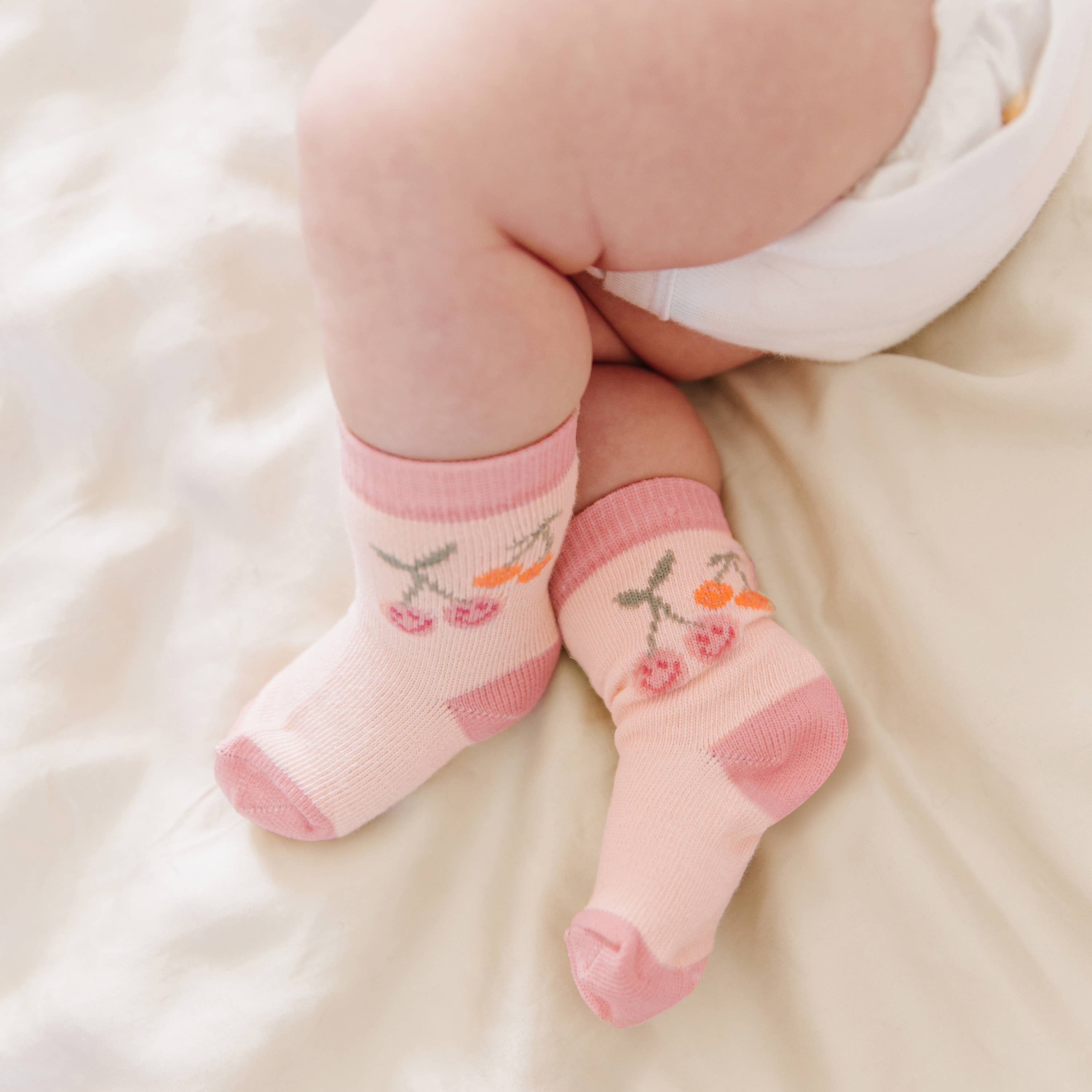 Baby Socks Trio Cherry Cute - Image 3