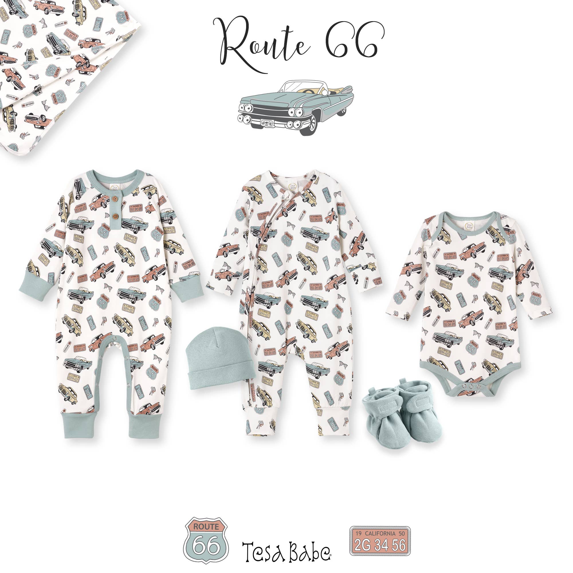 Baby Zipper Romper – Route 66 Classic - Image 3
