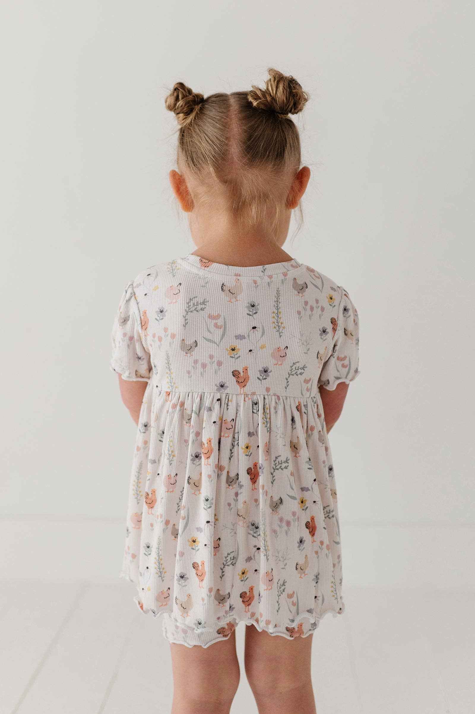 Girl's Babydoll Set: Floral Chickens / 5T - Image 10