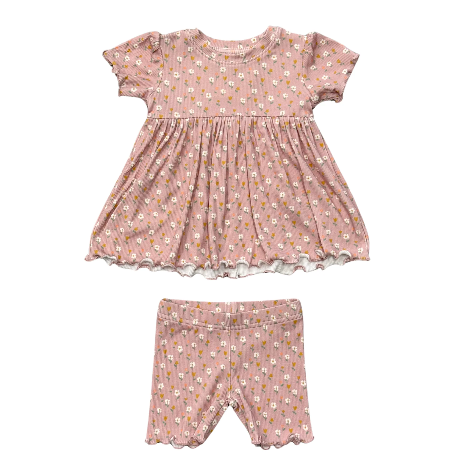 Girl's Babydoll Set: Floral Chickens / 6-12M - Image 3