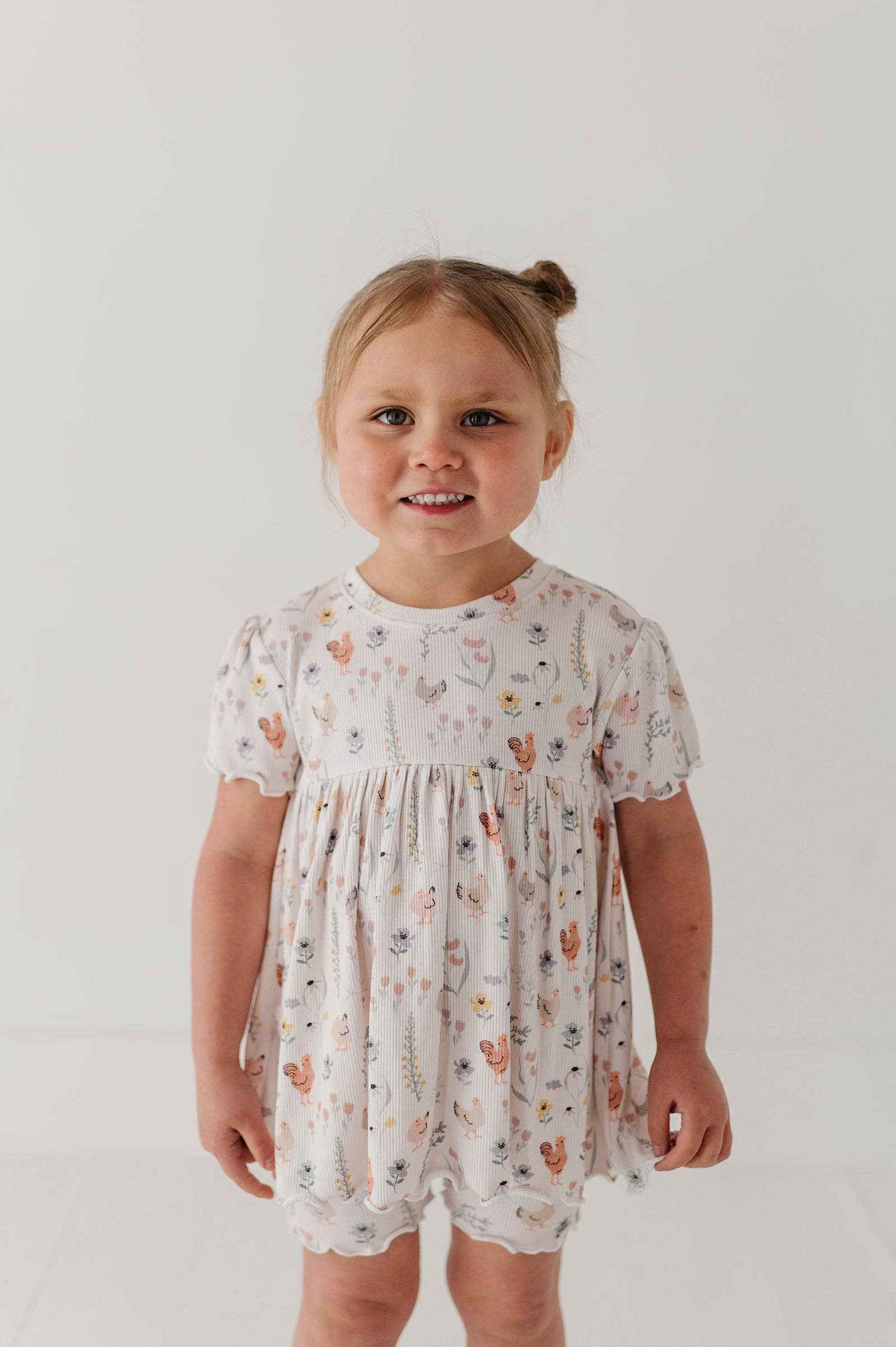 Girl's Babydoll Set: Floral Chickens / 6-12M - Image 7