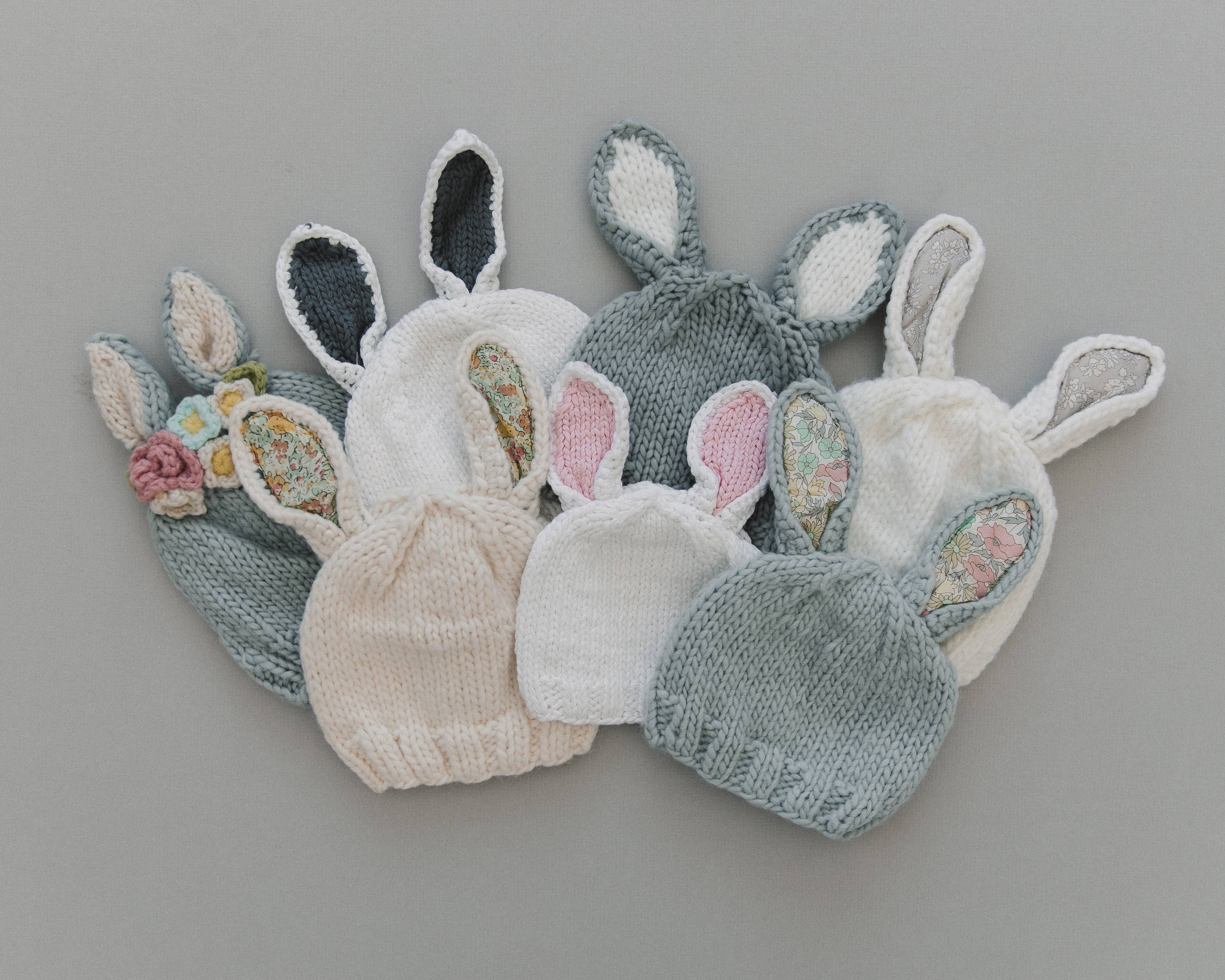 Bailey Bunny Hat Grey Cream | Baby Kids Beanie Costume Gift - Image 4