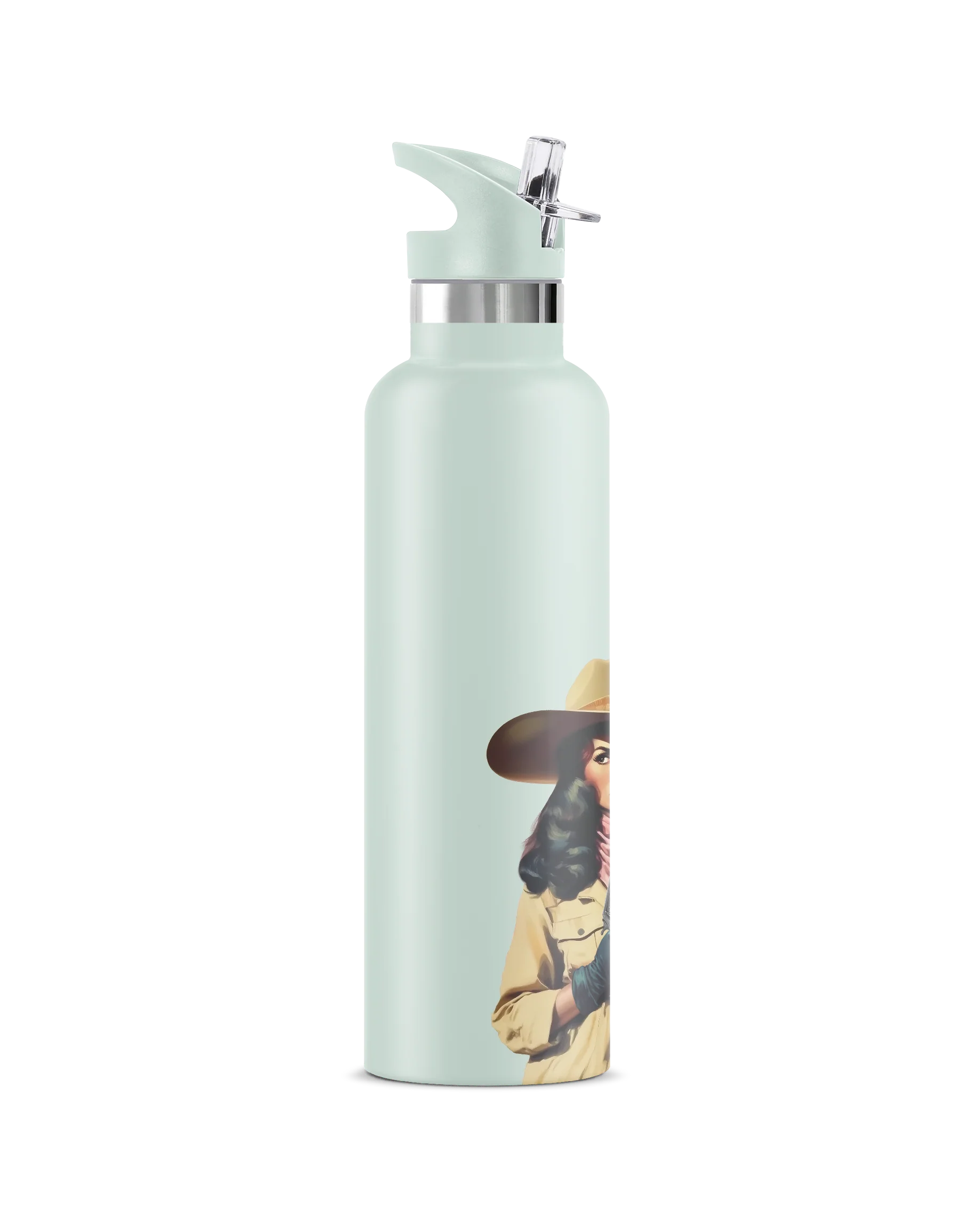 Bandit | Vintage Pin-Up Bandit Insulated Water Bottle 25 oz - Image 4