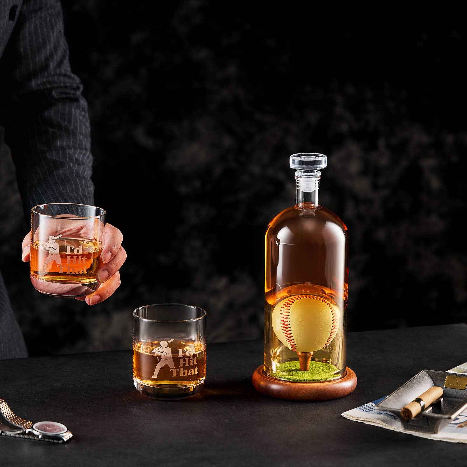 Baseball Whiskey Decanter Set - Image 9