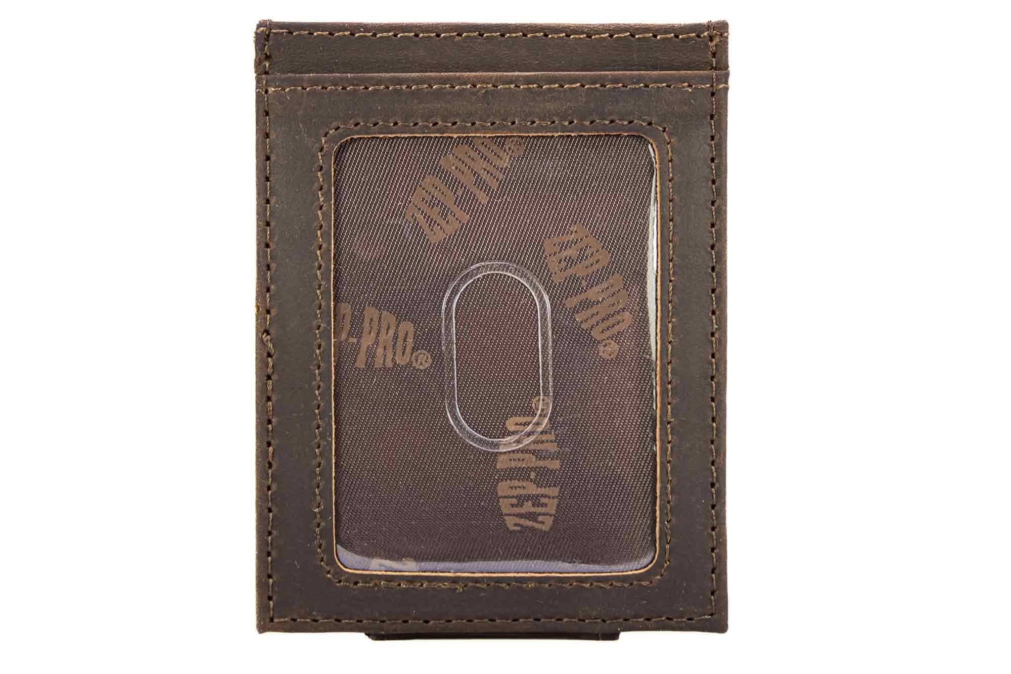 Bass Magnetic Leather Slim Wallet: Crazyhorse Brown - Image 5