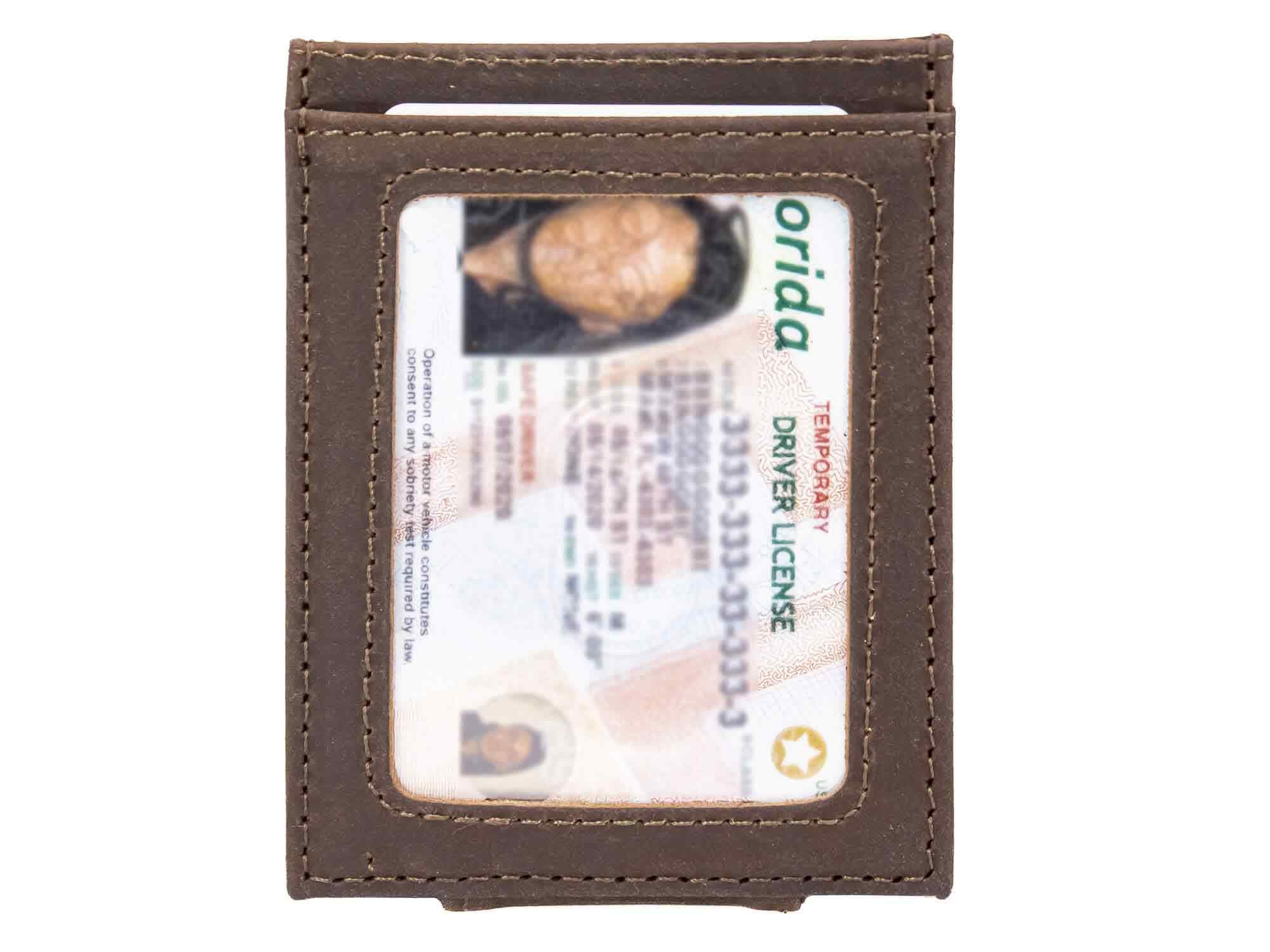 Bass Magnetic Leather Slim Wallet: Crazyhorse Brown - Image 7