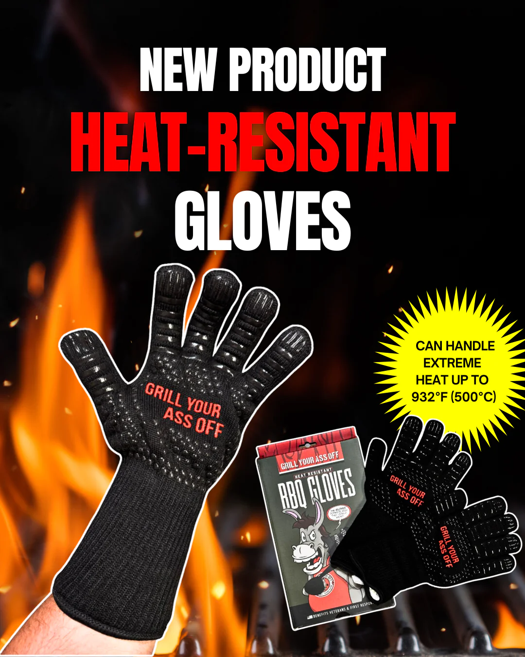 BBQ Gloves Heat Resistant – Hot Hands Grill Protection Glove - Image 7