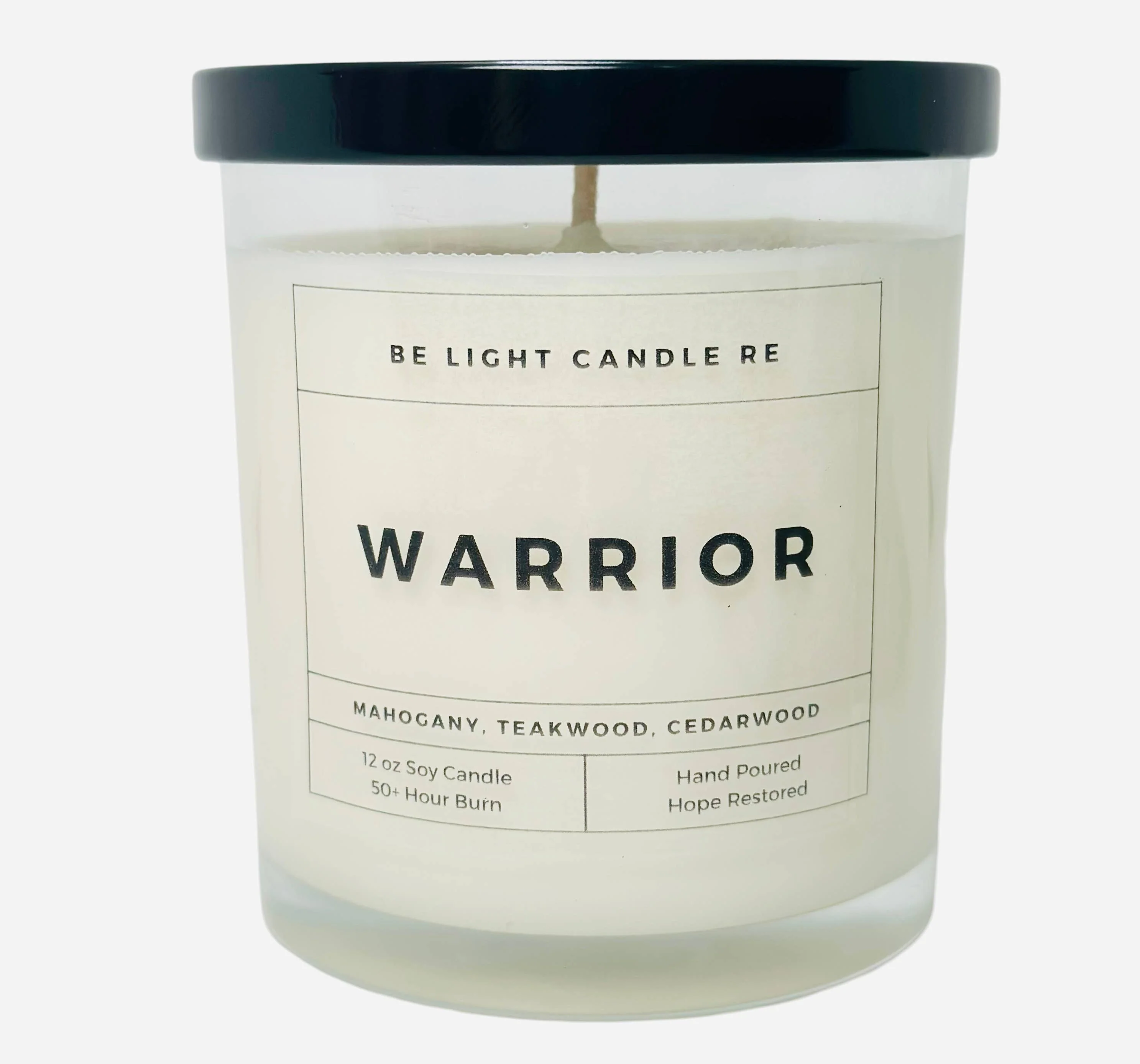 Warrior, 12oz Soy Candle | Gift For Him | Father's Day Gift - Image 2