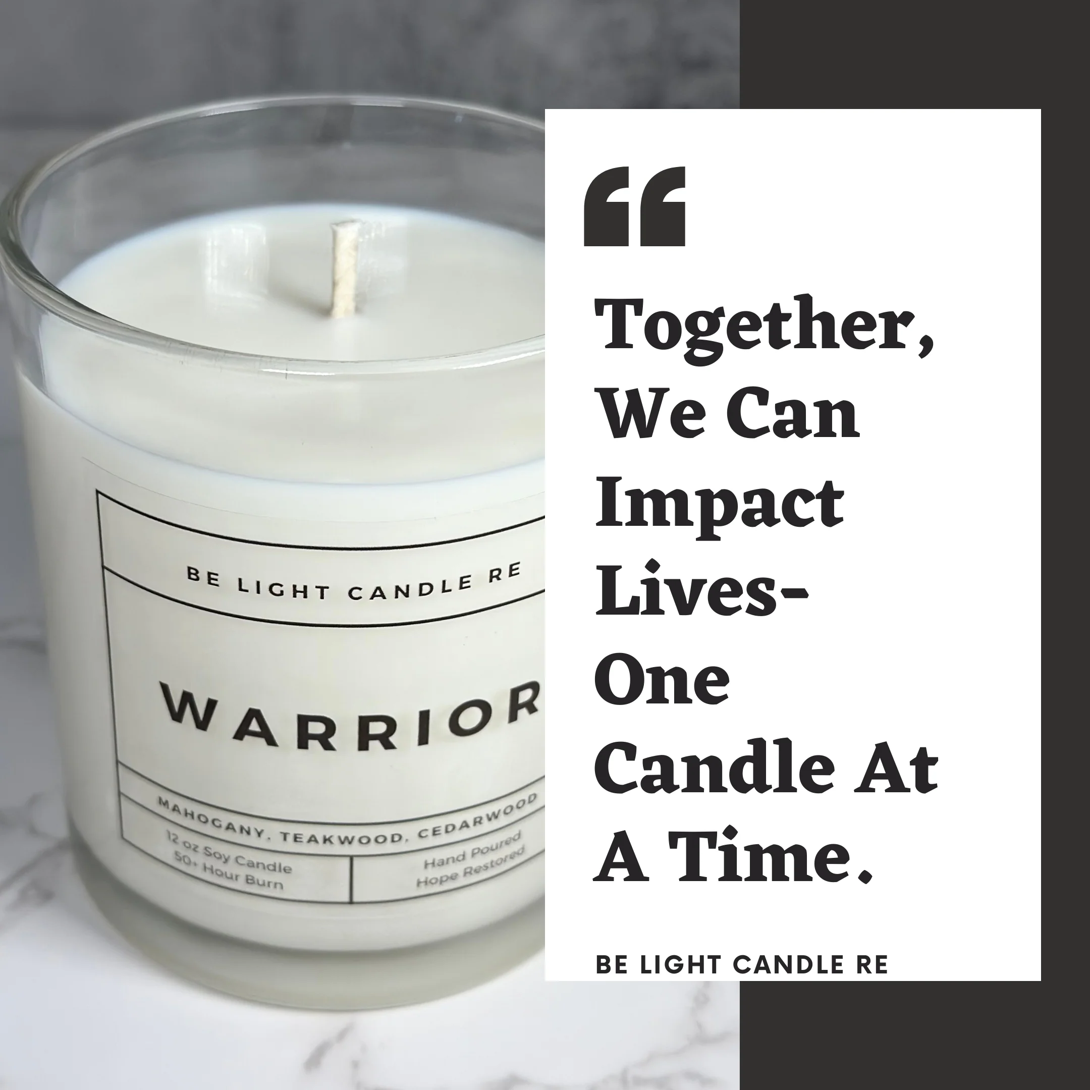 Warrior, 12oz Soy Candle | Gift For Him | Father's Day Gift - Image 6