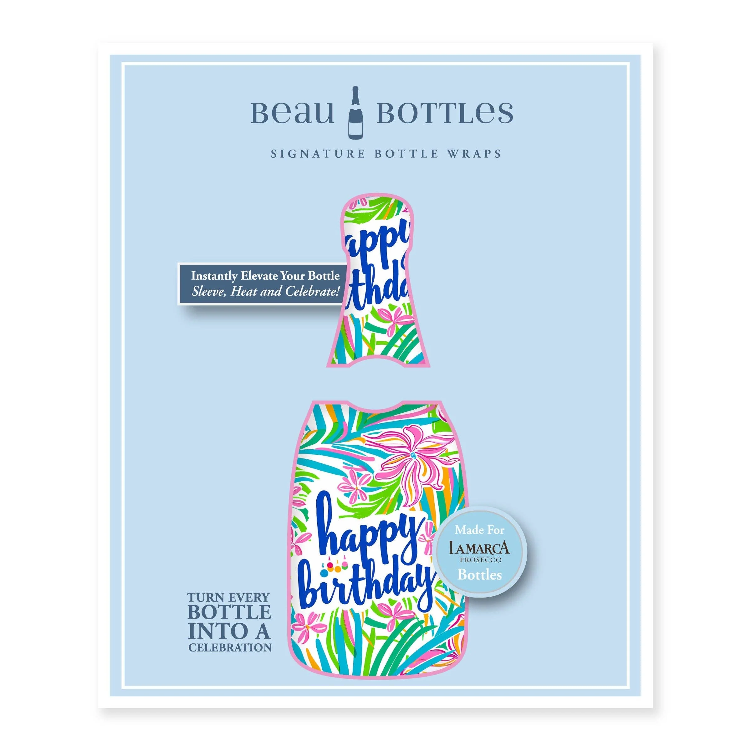 Beau Bottles Happy Birthday Floral - Prosecco Collection - Image 6