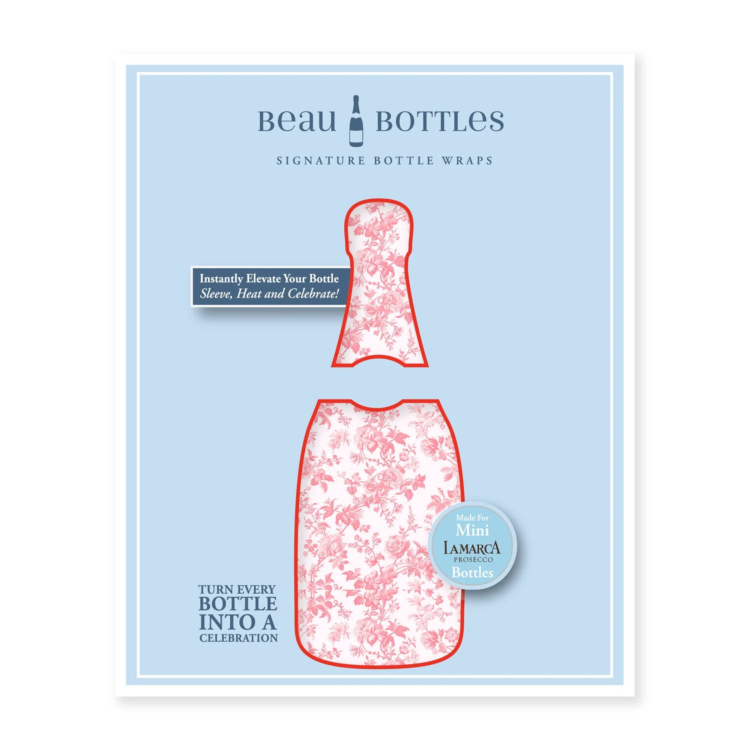 Beau Bottles Pink Floral - MINI Prosecco Collection - Six Pack - Image 6