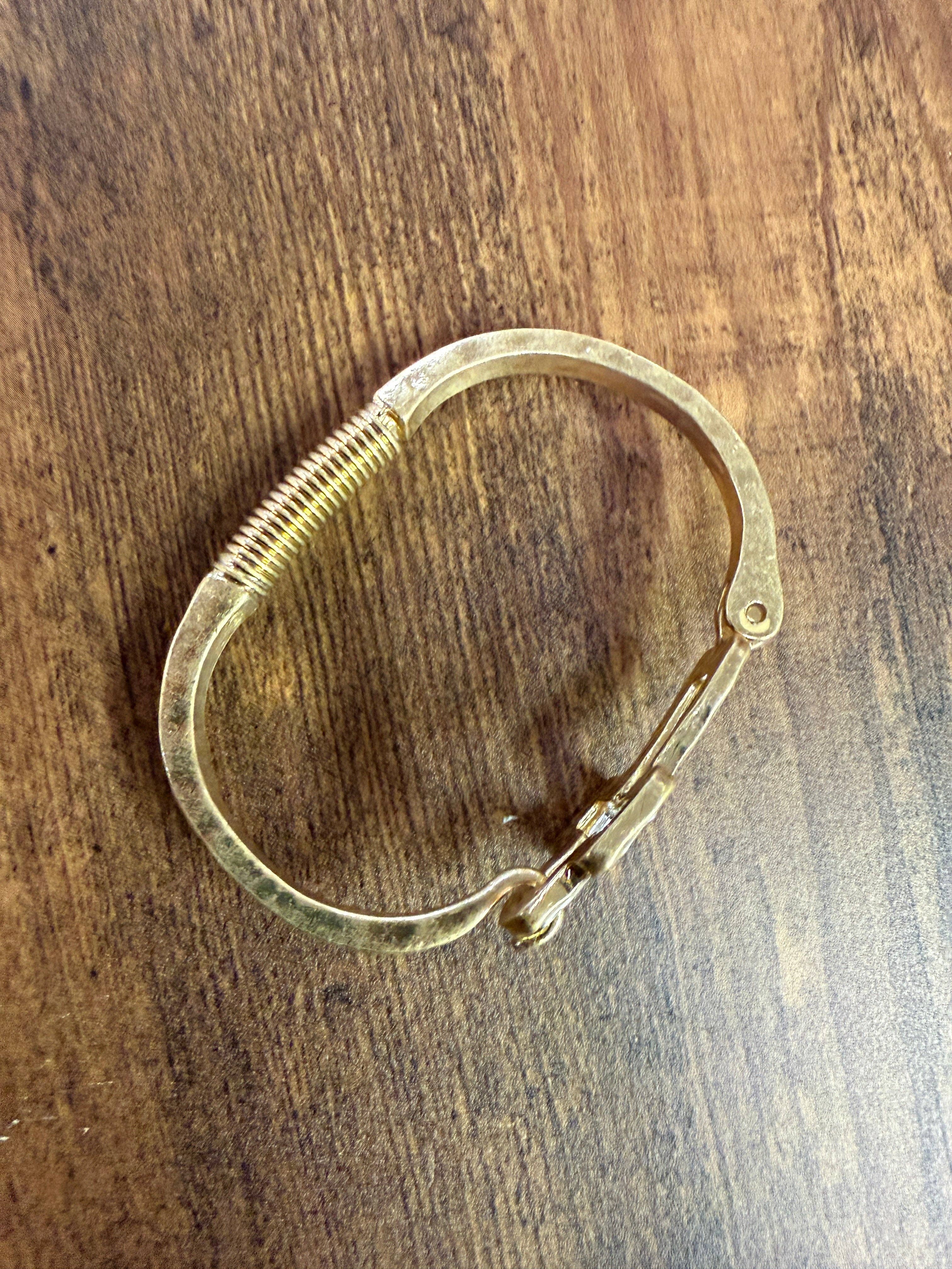 Beautiful Mixed Metal Cross Cuff Bracelet Gold OR Silver - Image 9