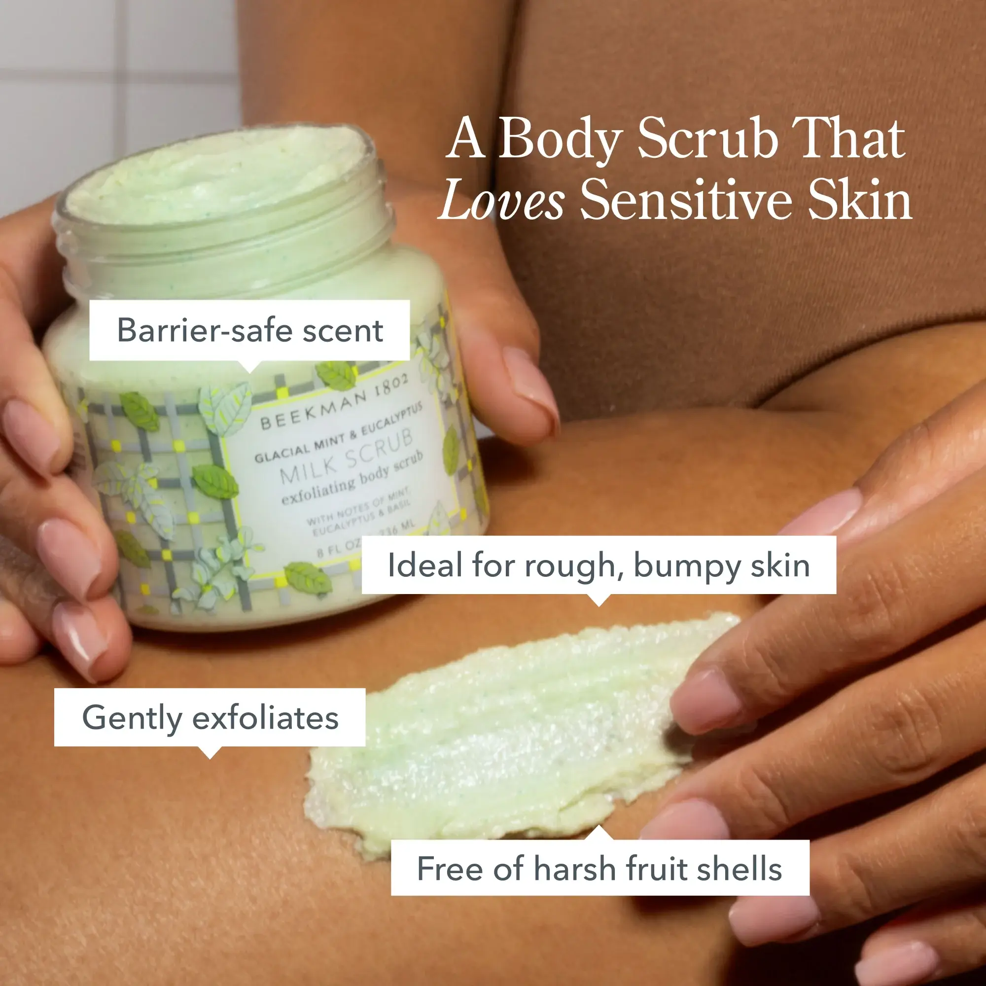 Glacial Mint & Eucalyptus Milk Scrub Exfoliating Body Scrub - Image 2