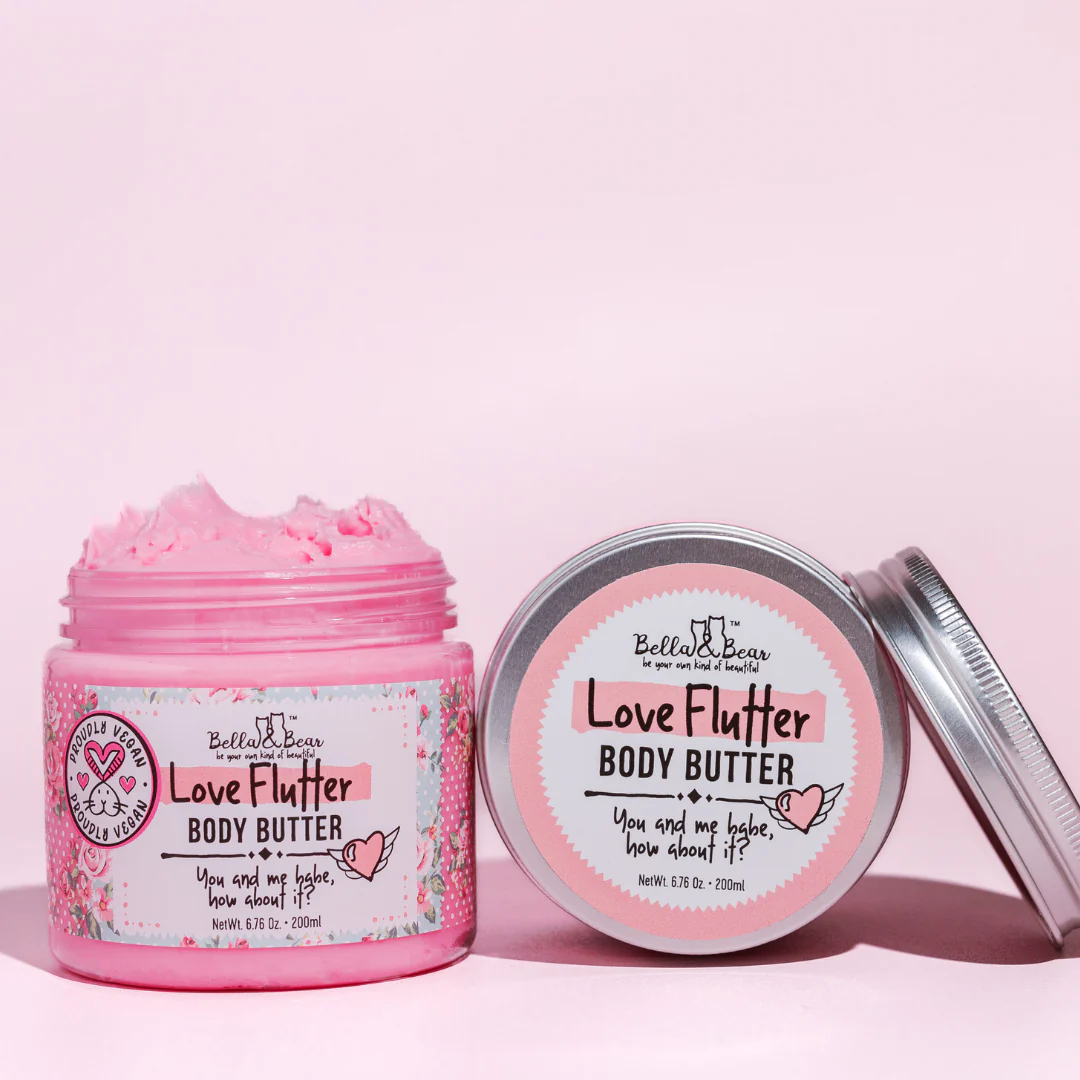 Love Flutter Gift Set | Body Scrub | Body Butter | Women - Image 4
