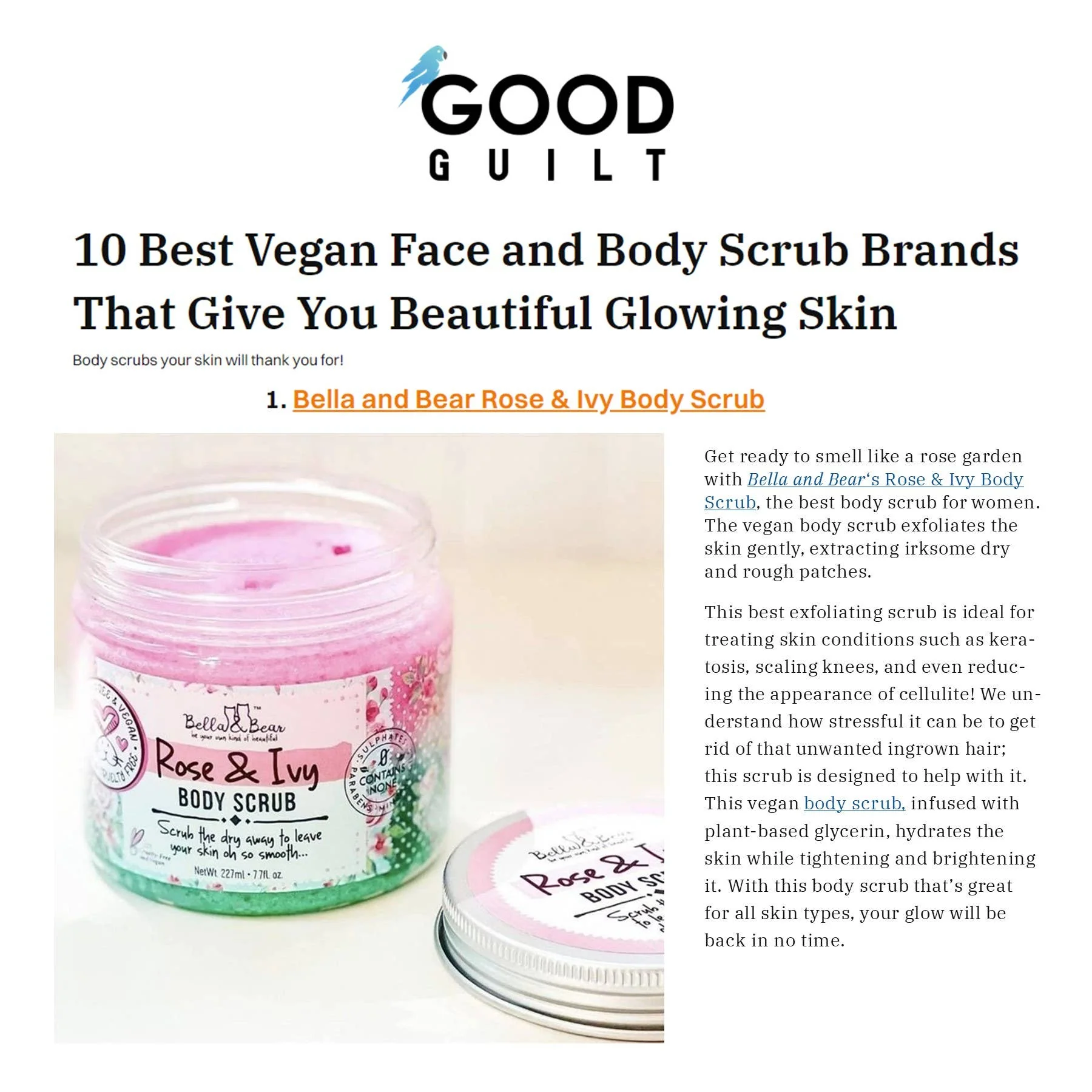 Rose & Ivy Body Scrub Exfoliator & Body Wash & Moisturizer - Image 4