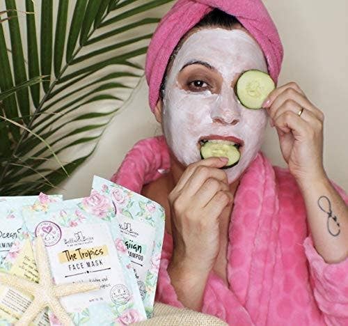Tropics Face Mask - Vegan & Cruelty-Free Mini | Travel - Image 2