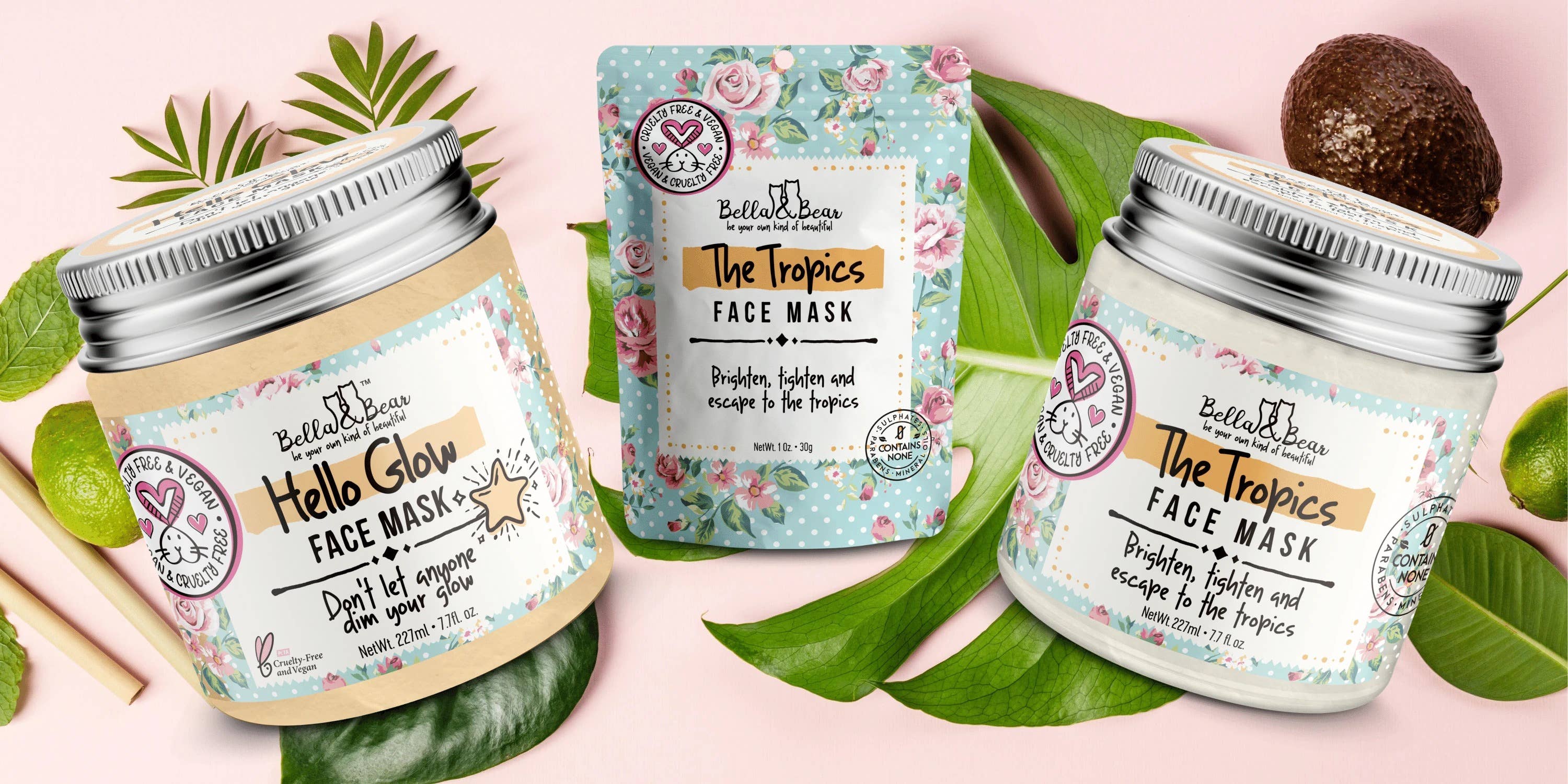 Tropics Face Mask - Vegan & Cruelty-Free Mini | Travel - Image 5