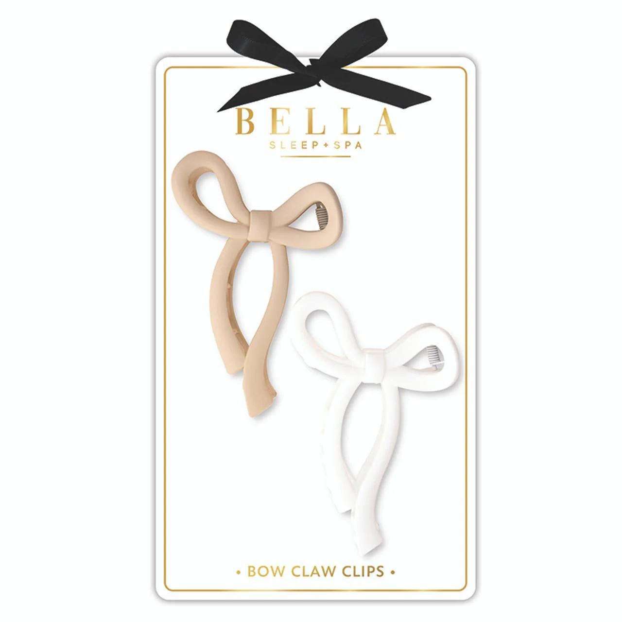 Claw Clips Set of 2 - Flax Bow/White Bow - Image 2