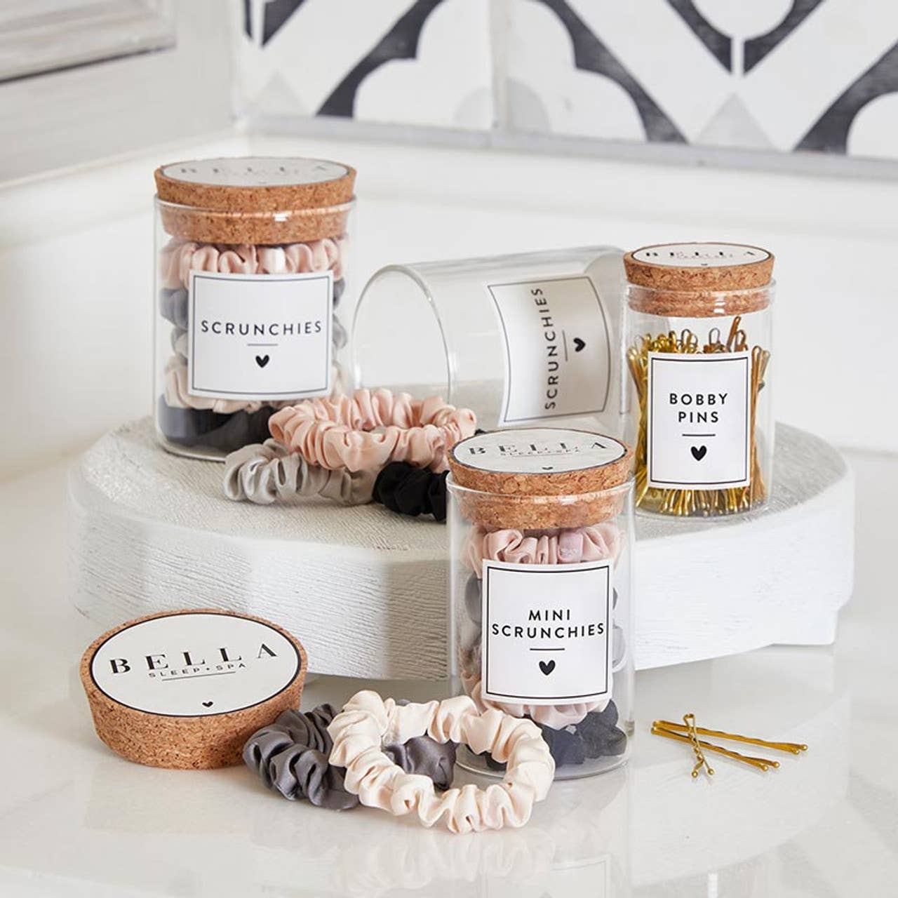 Satin Scrunchies Jar - Ivory Ombre - Image 3