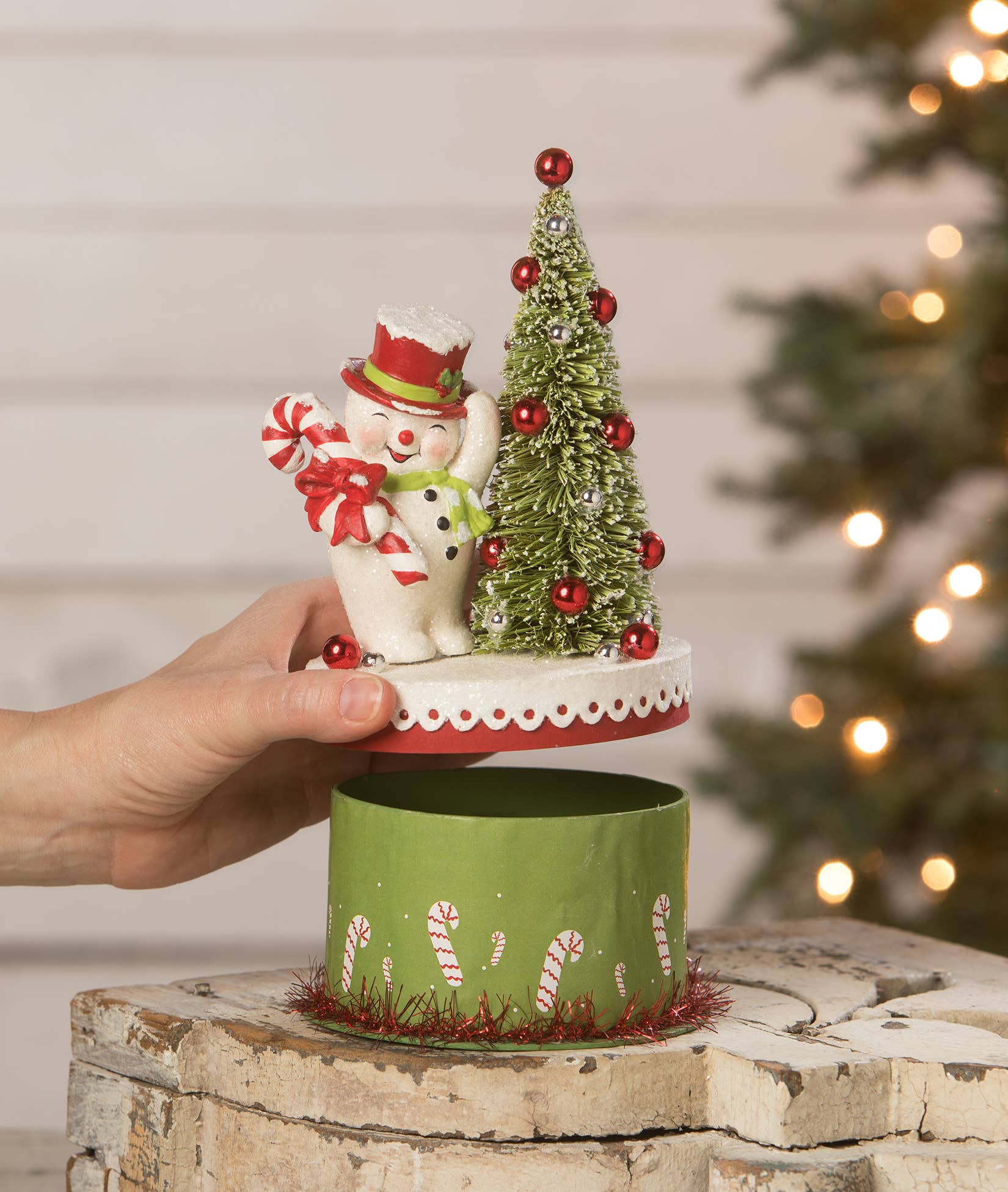 Bethany Lowe Designs - Happy Snowman on Box - Image 2