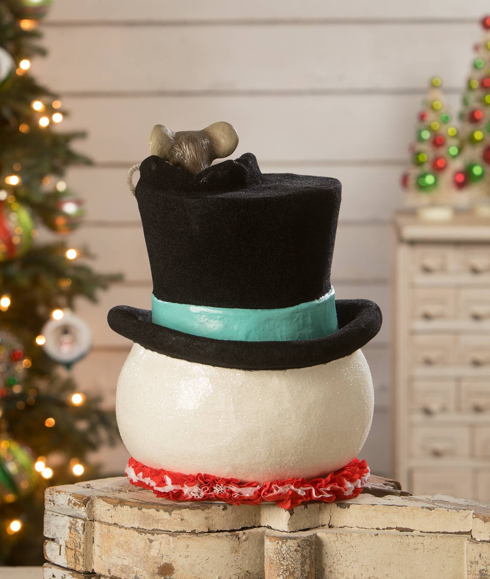 Bethany Lowe Designs - Jolly Snowman Top Hat Surprise - Image 2