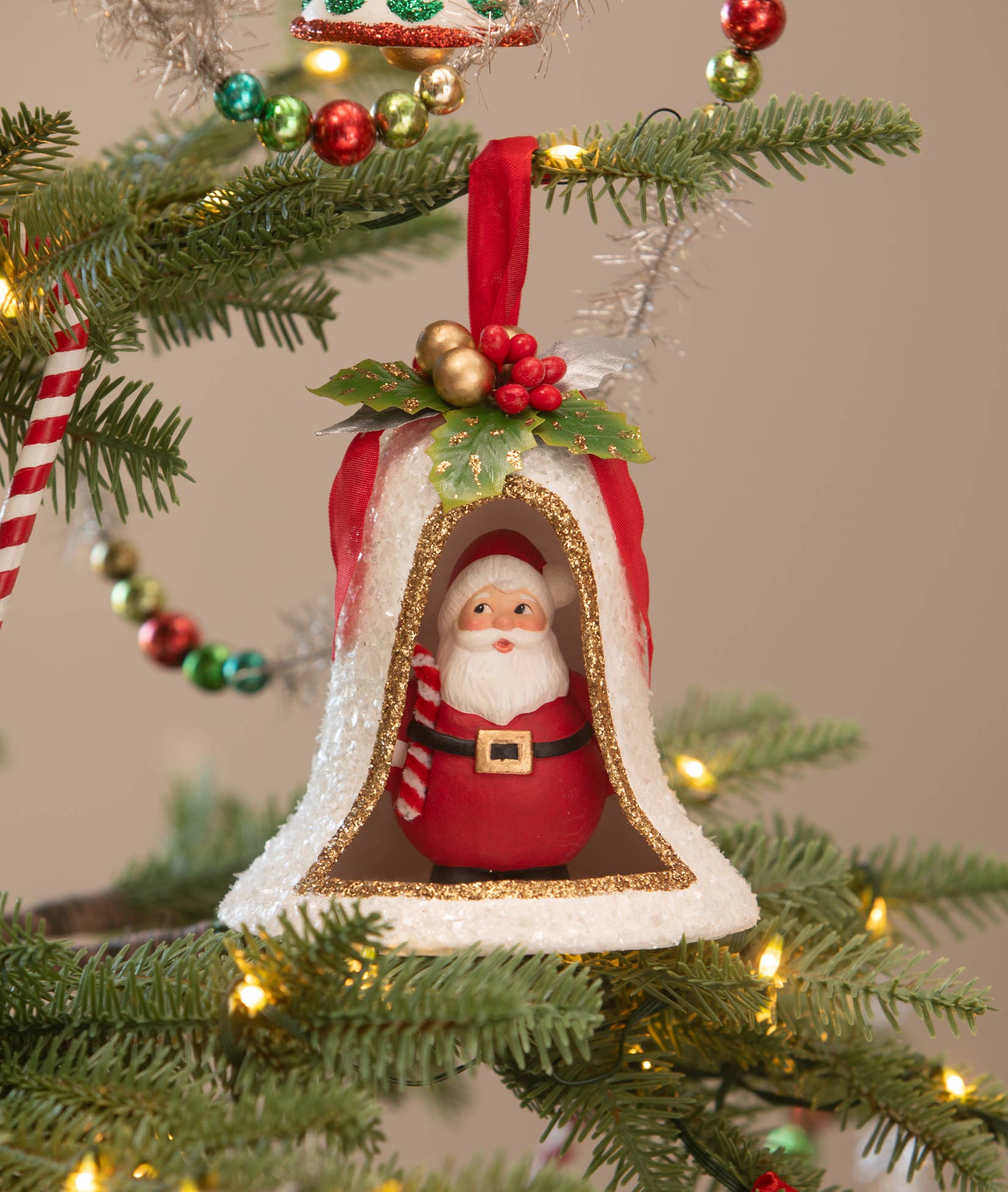 Bethany Lowe Designs - Kitschmas Santa in Bell - Image 4