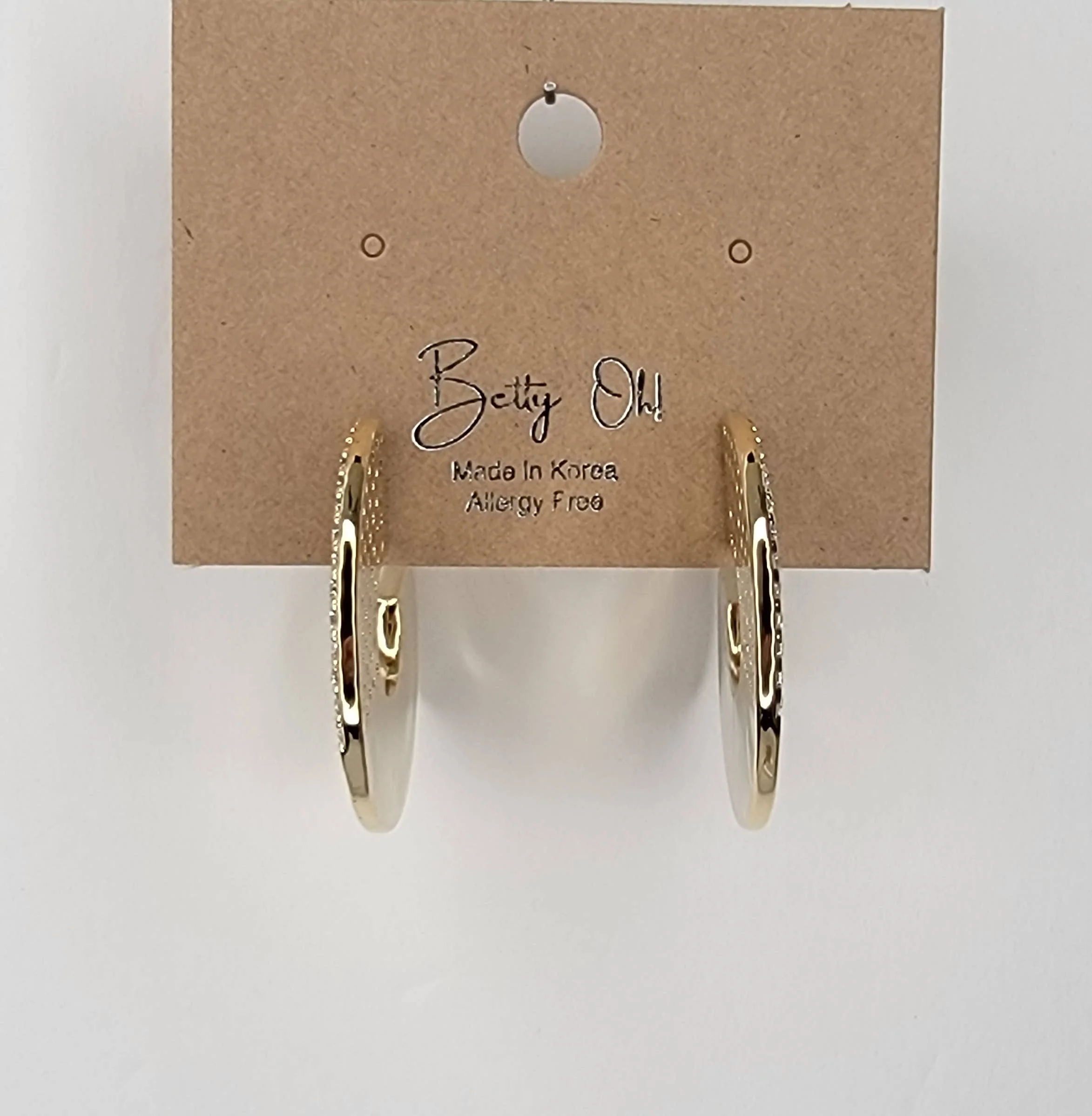 CZ CIRCLE HOOP-Large with Post - Image 3