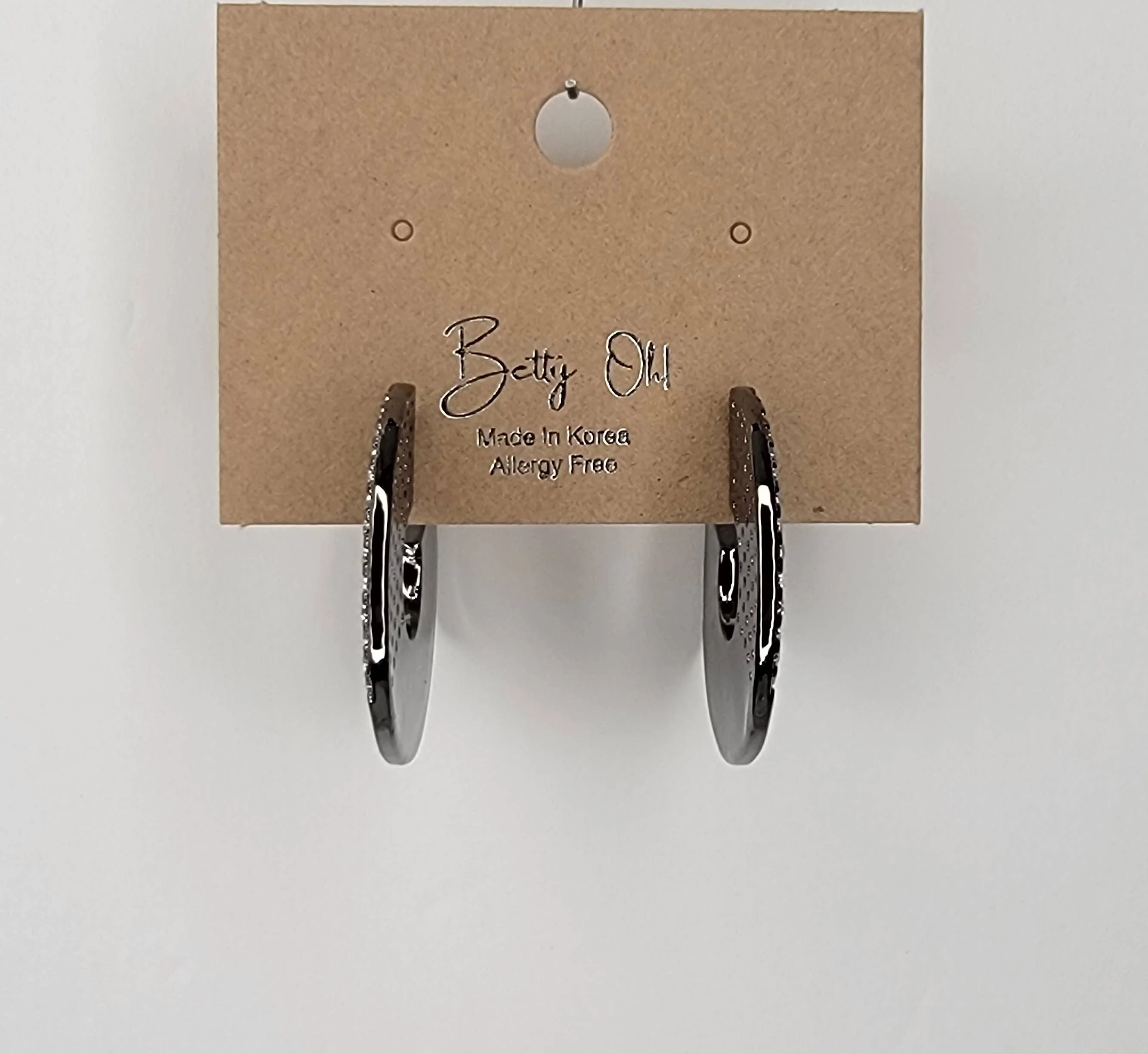 CZ CIRCLE HOOP-Large with Post - Image 9