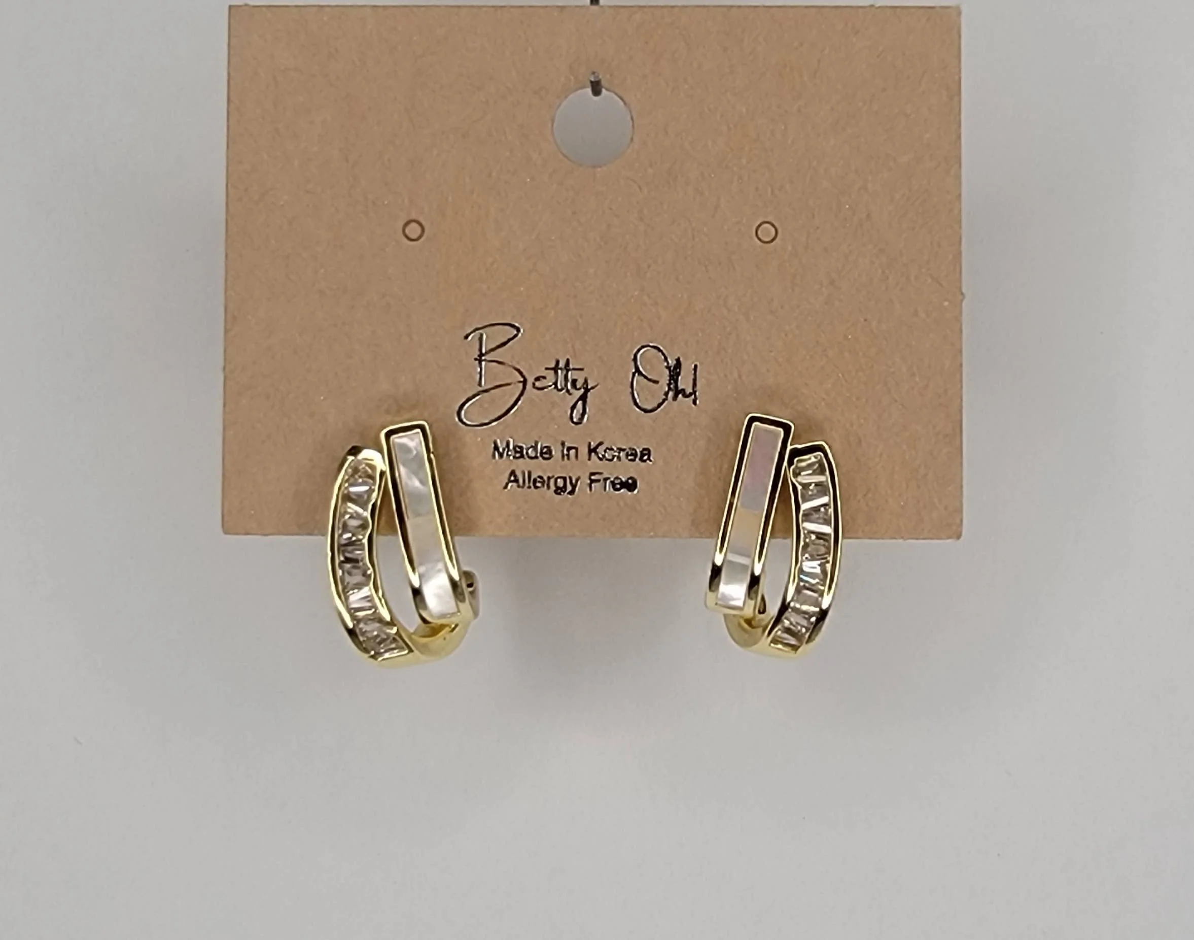 CZ DECO POST EARRINGS