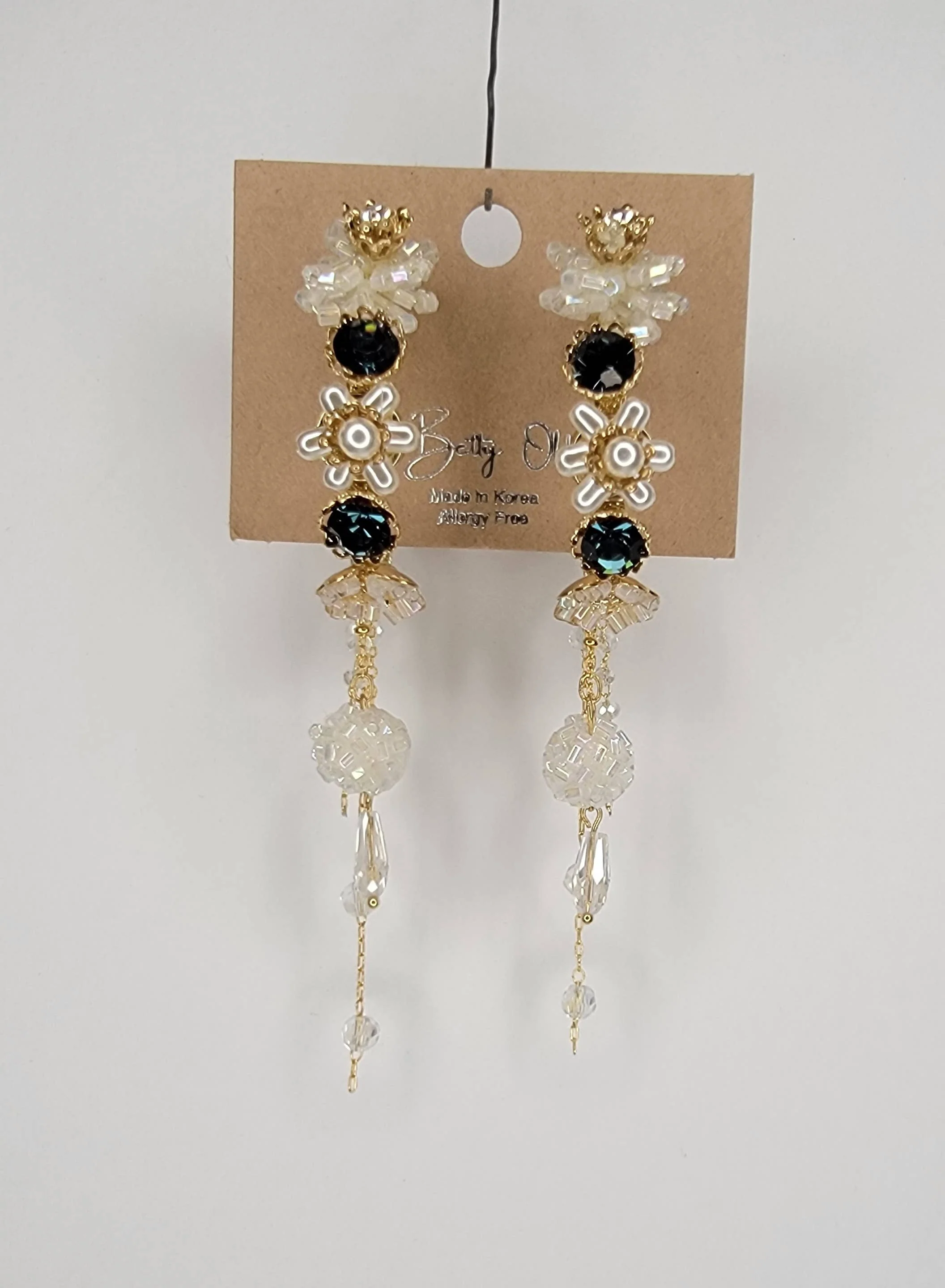 Handmade Fancy Hoop Earrings w/ Swarovski elements - Image 10