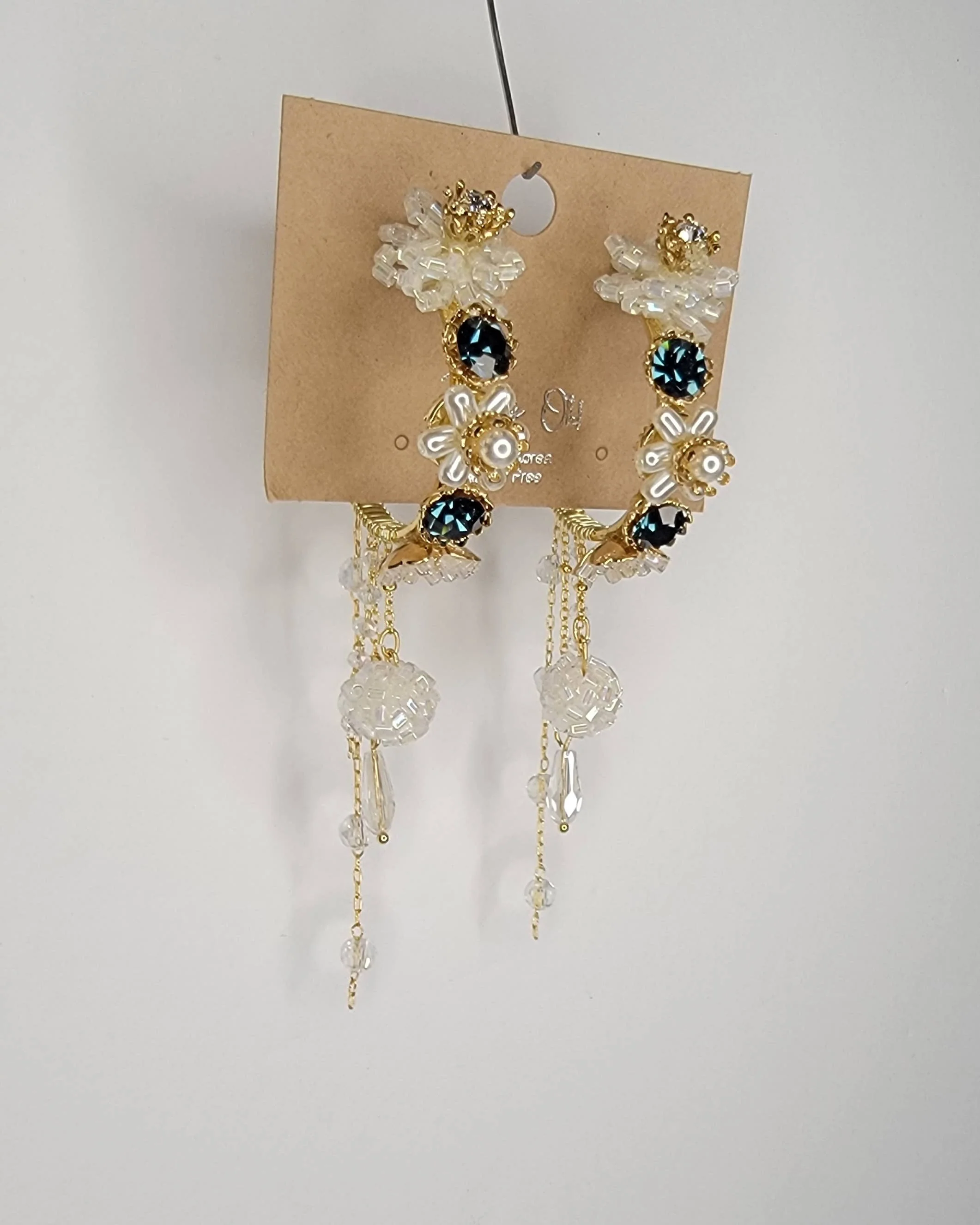 Handmade Fancy Hoop Earrings w/ Swarovski elements - Image 11