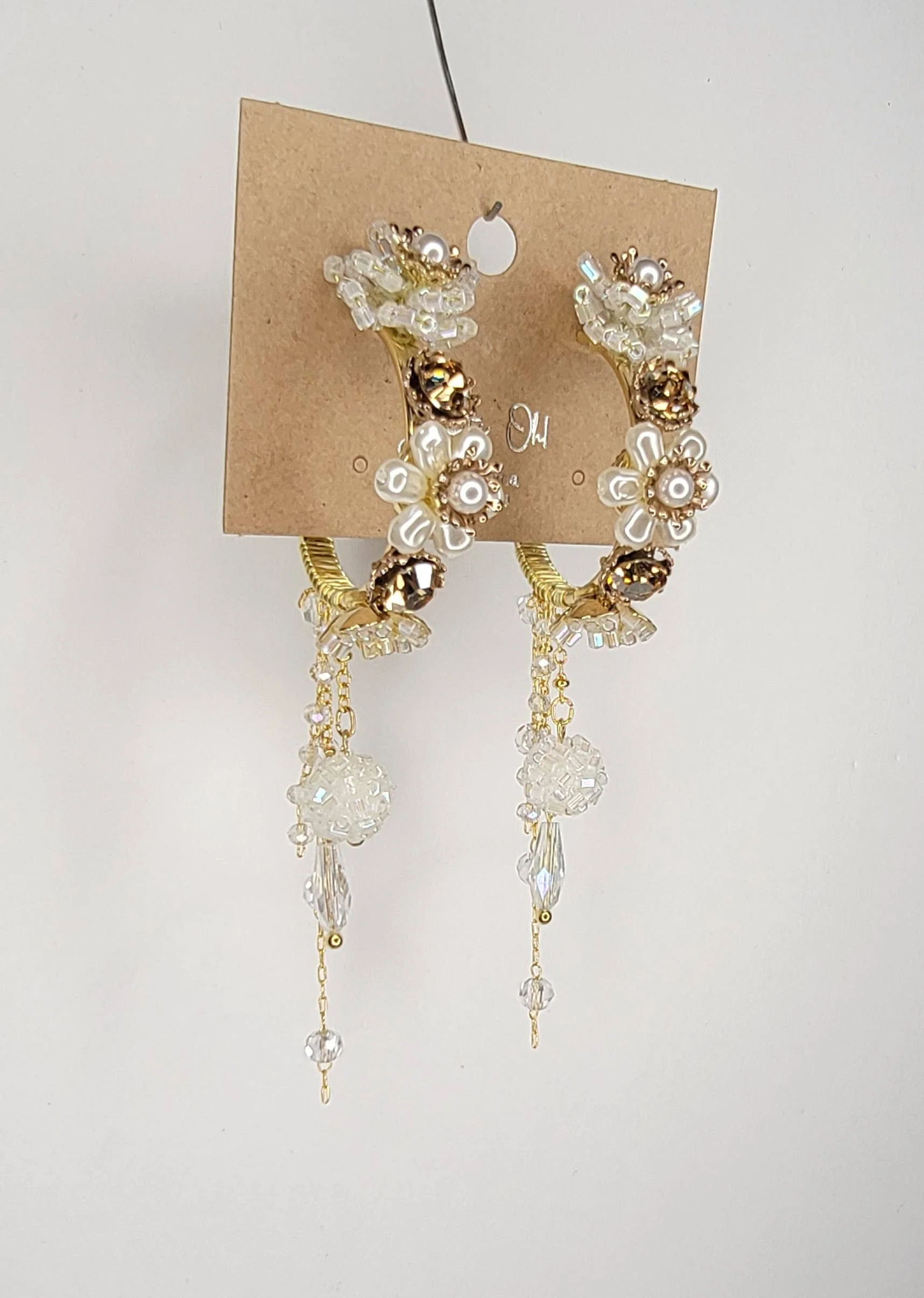 Handmade Fancy Hoop Earrings w/ Swarovski elements - Image 13