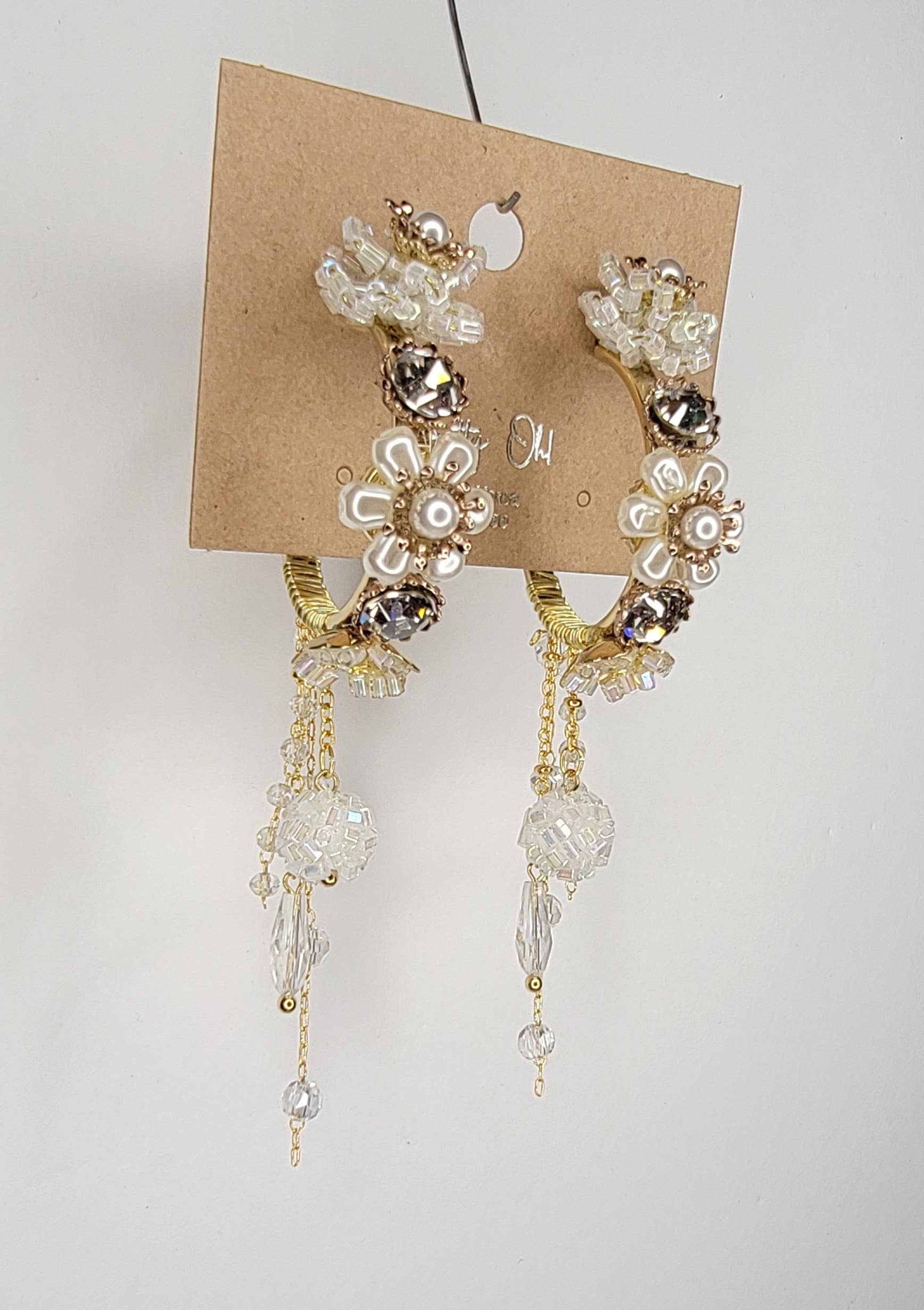 Handmade Fancy Hoop Earrings w/ Swarovski elements - Image 15